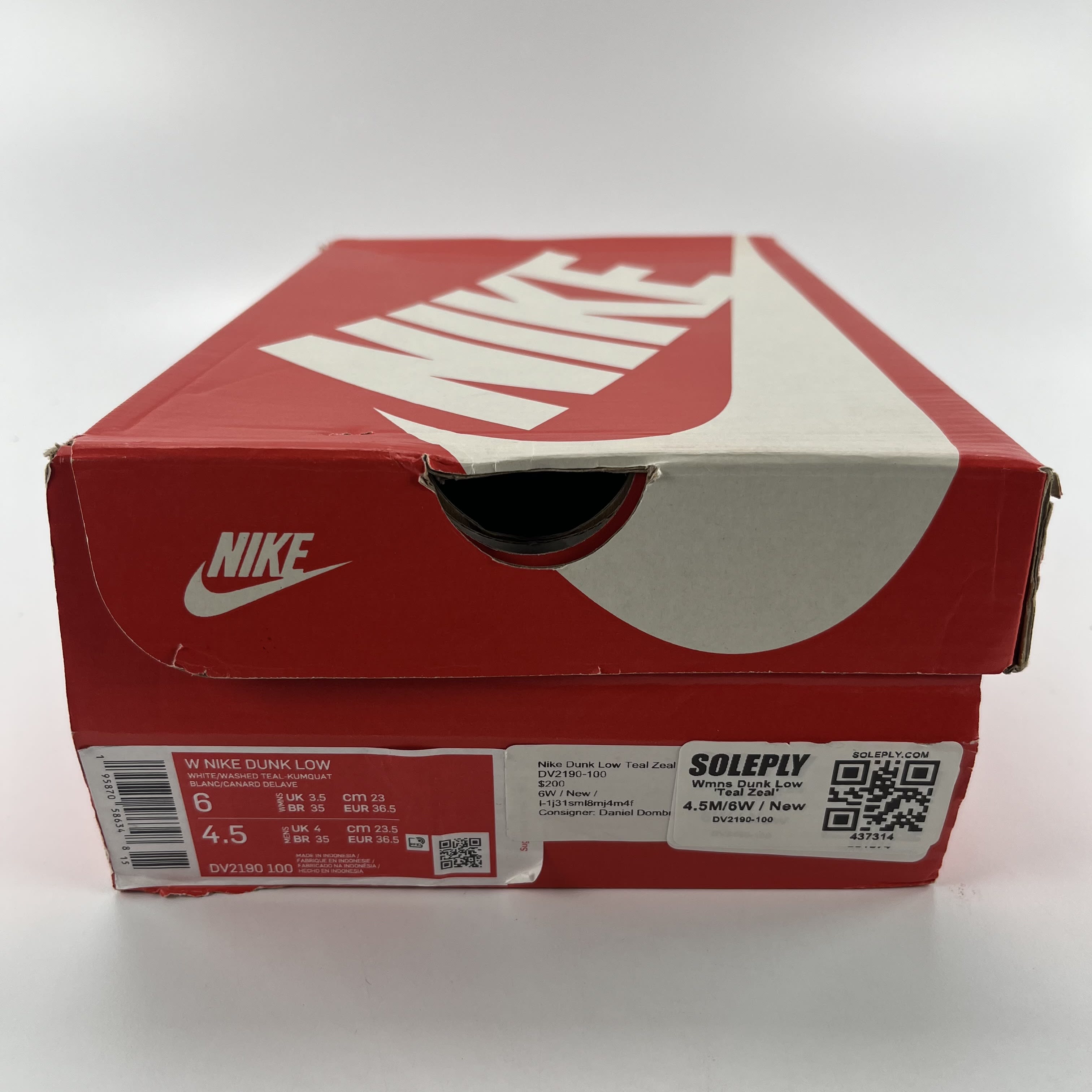 437314 Nike Dunk Low Teal Zeal (Women's)