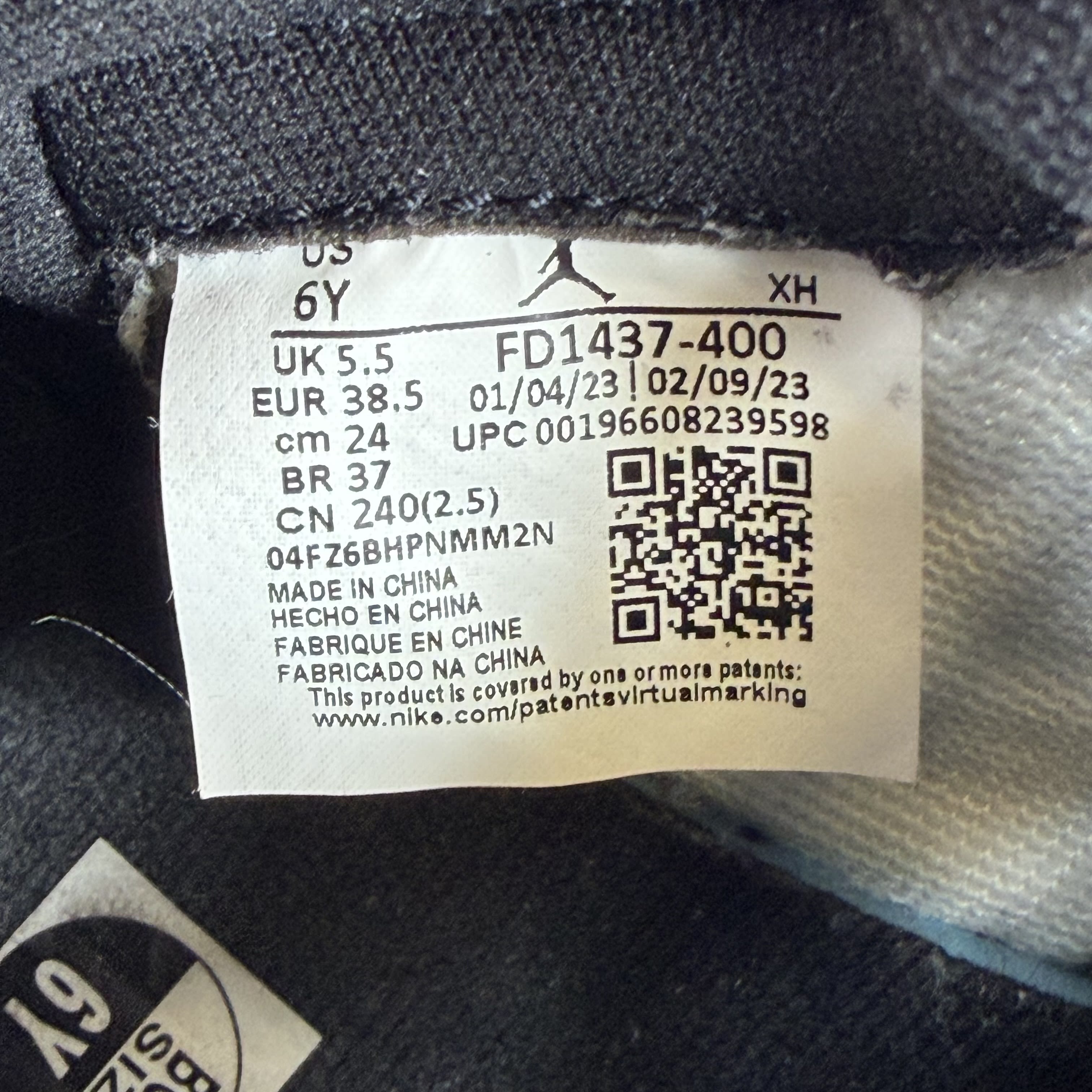 798752 Jordan 1 Retro High OG UNC Toe (GS)
