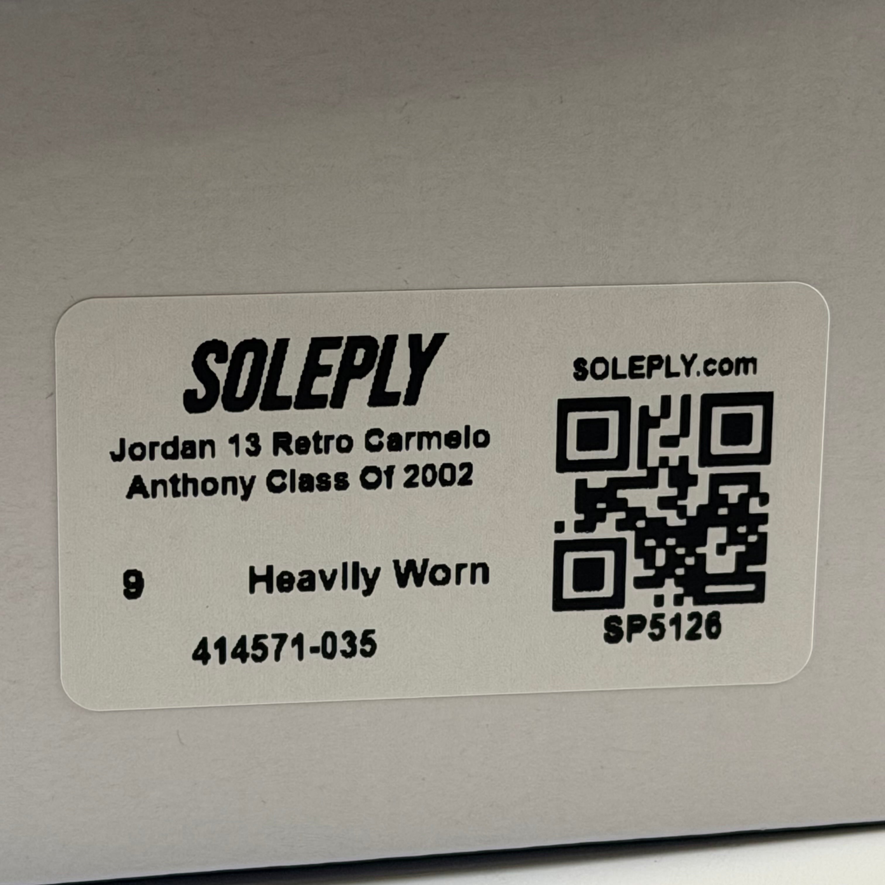 SP5126 Jordan 13 Retro Carmelo Anthony Class Of 2002
