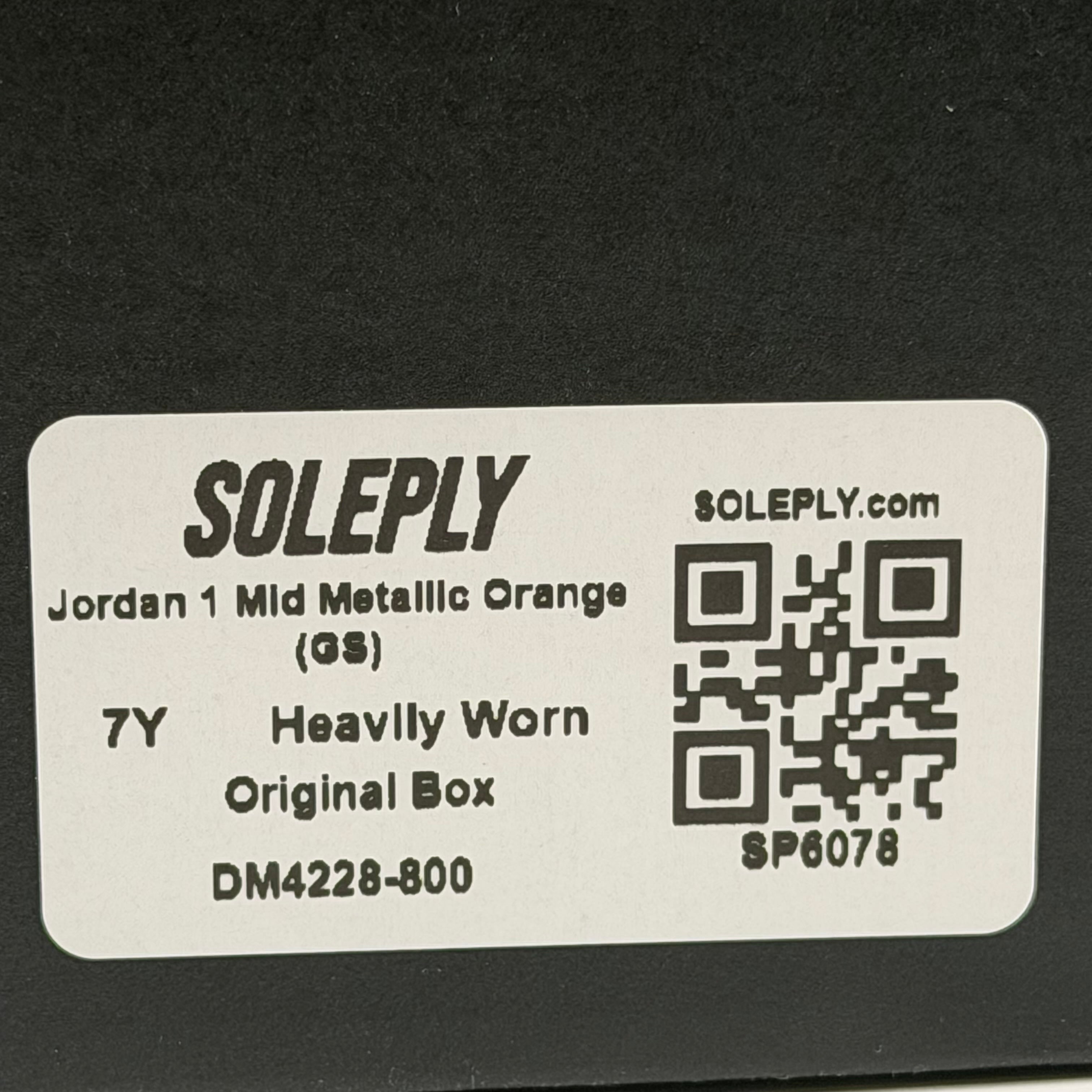 SP6078 Jordan 1 Mid Metallic Orange (GS)