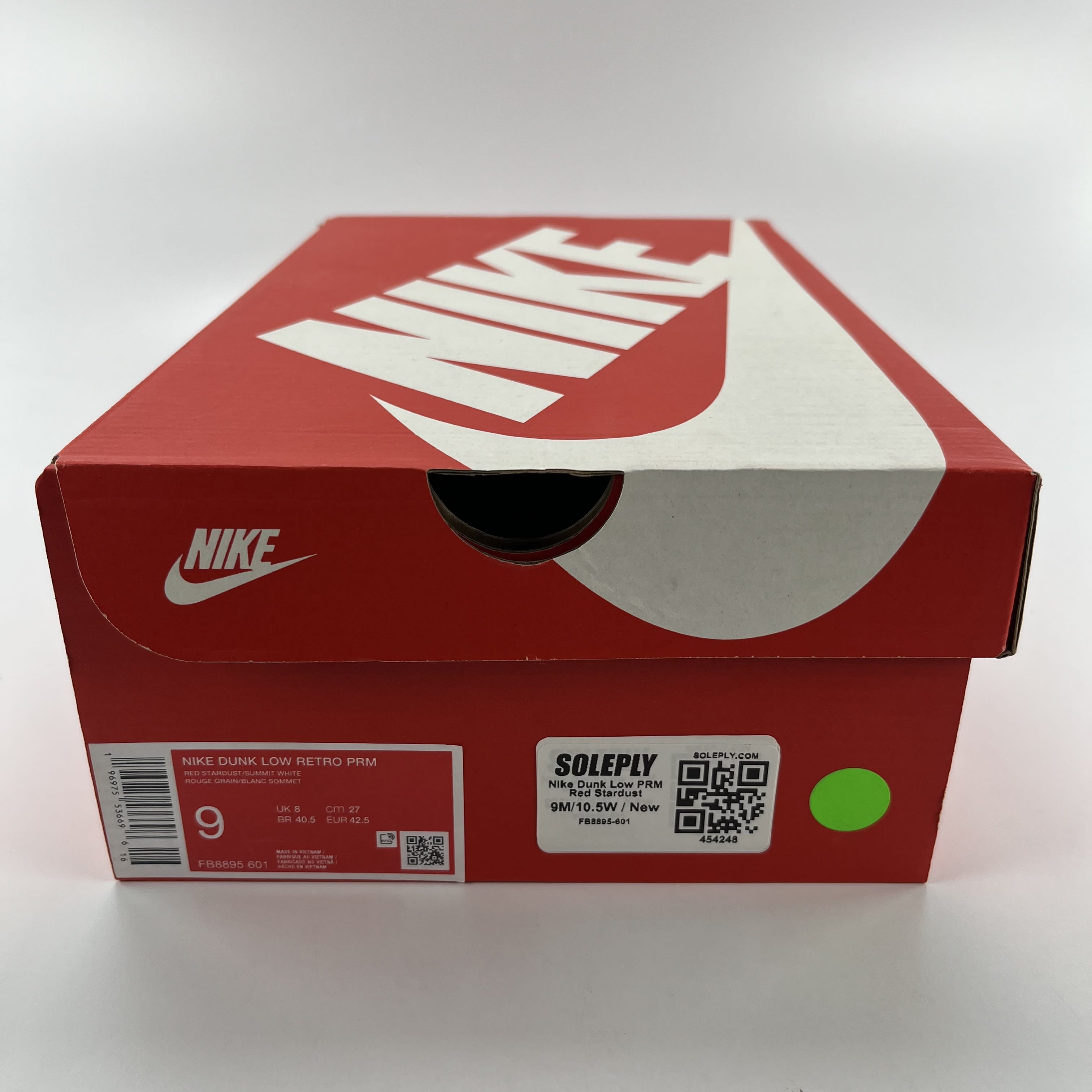 454248 Nike Dunk Low PRM Red Stardust