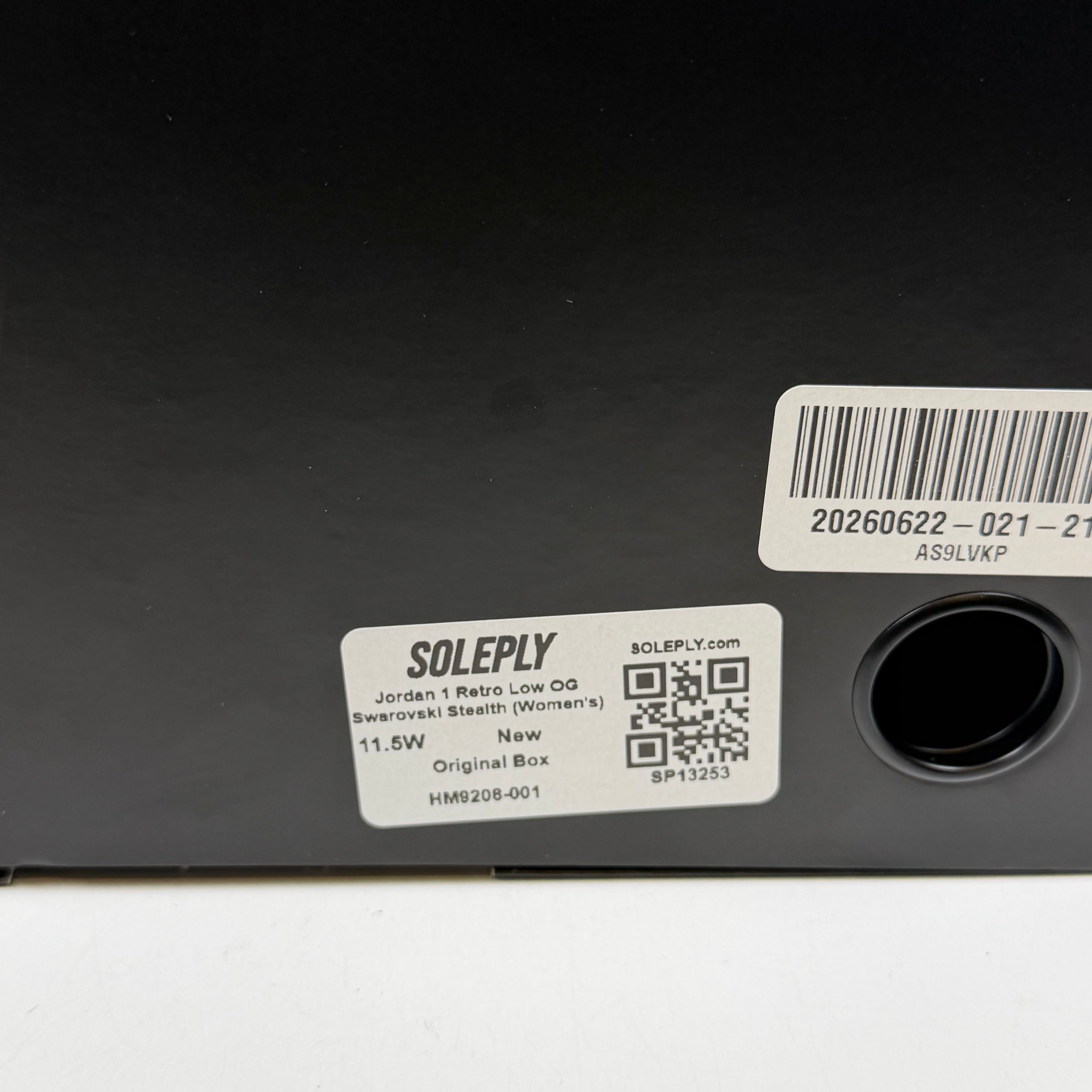 SP13253 Jordan 1 Retro Low OG Swarovski Stealth (Women's)