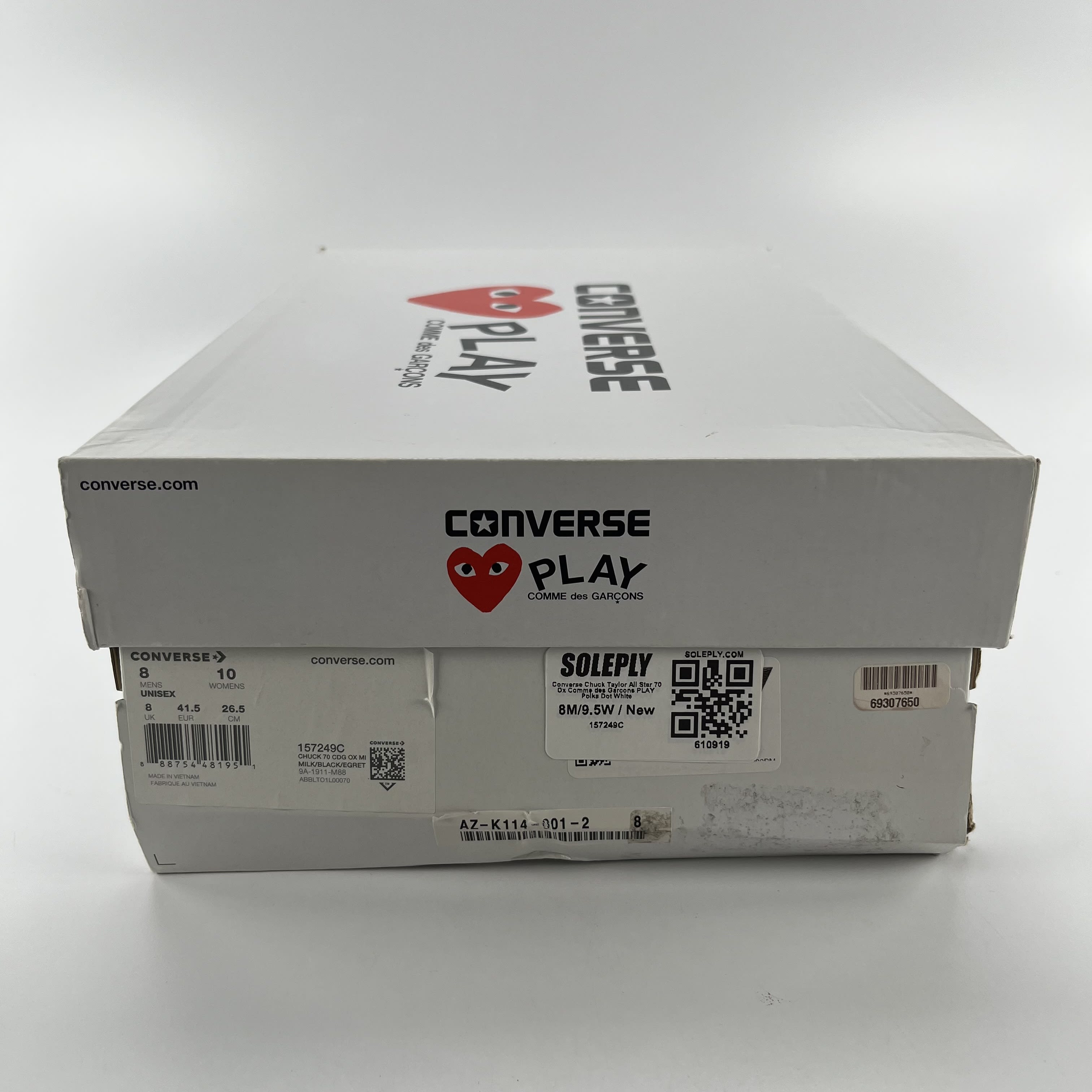 610919 Converse Chuck Taylor All Star 70 Ox Comme des Garcons PLAY  Polka Dot White