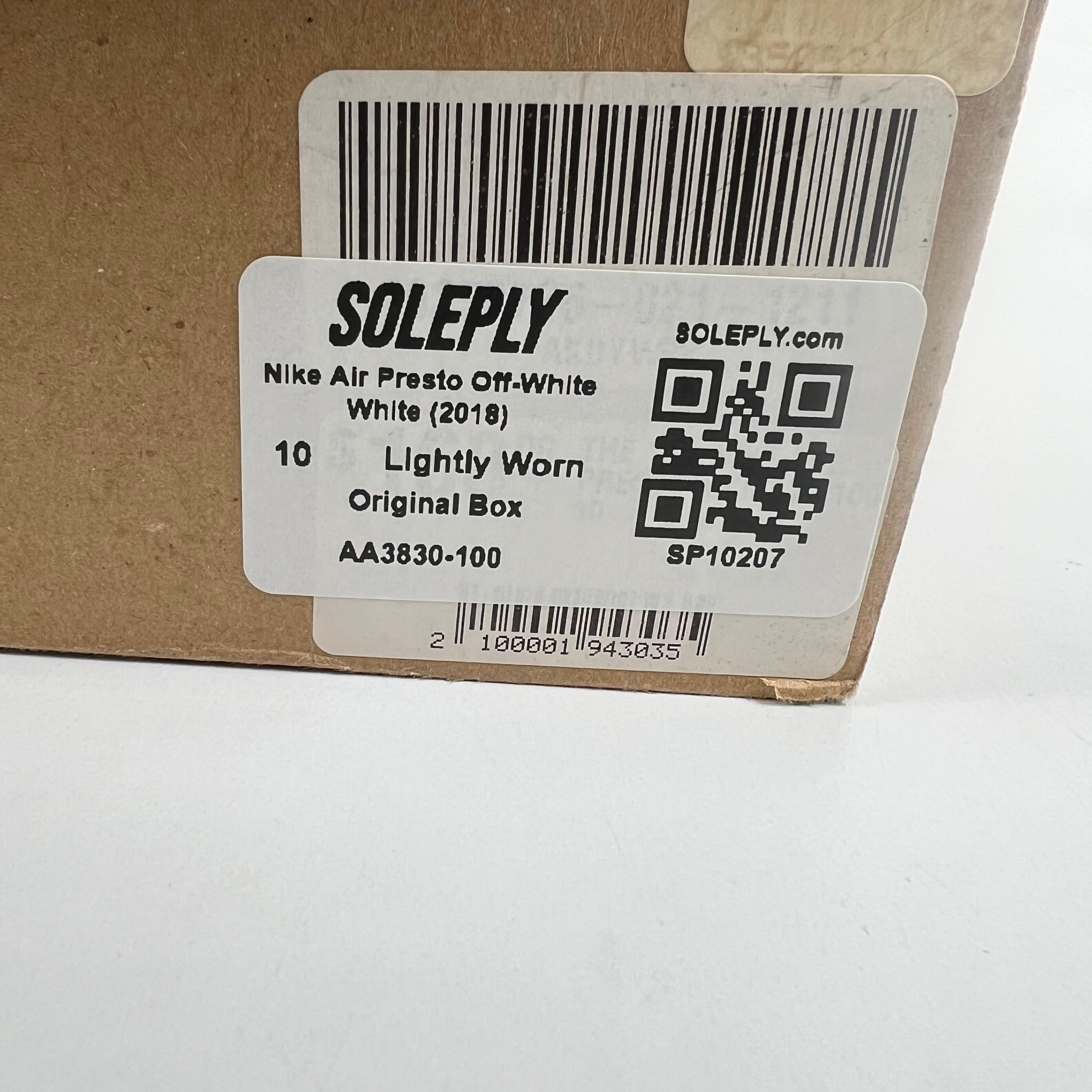 SP10207 Nike Air Presto Off-White White (2018)