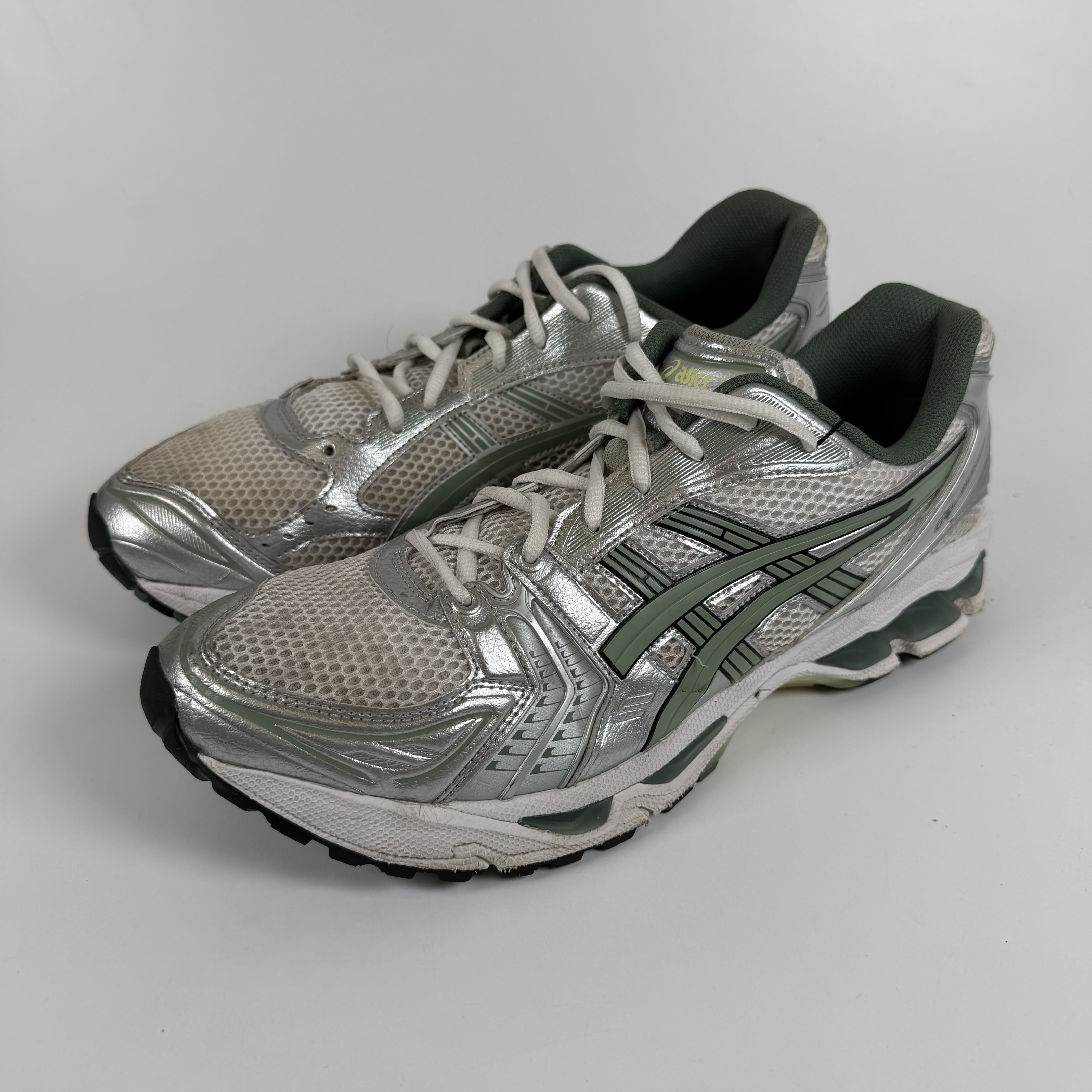 SP7567 ASICS Gel-Kayano 14 White Pure Silver Slate Grey Sage