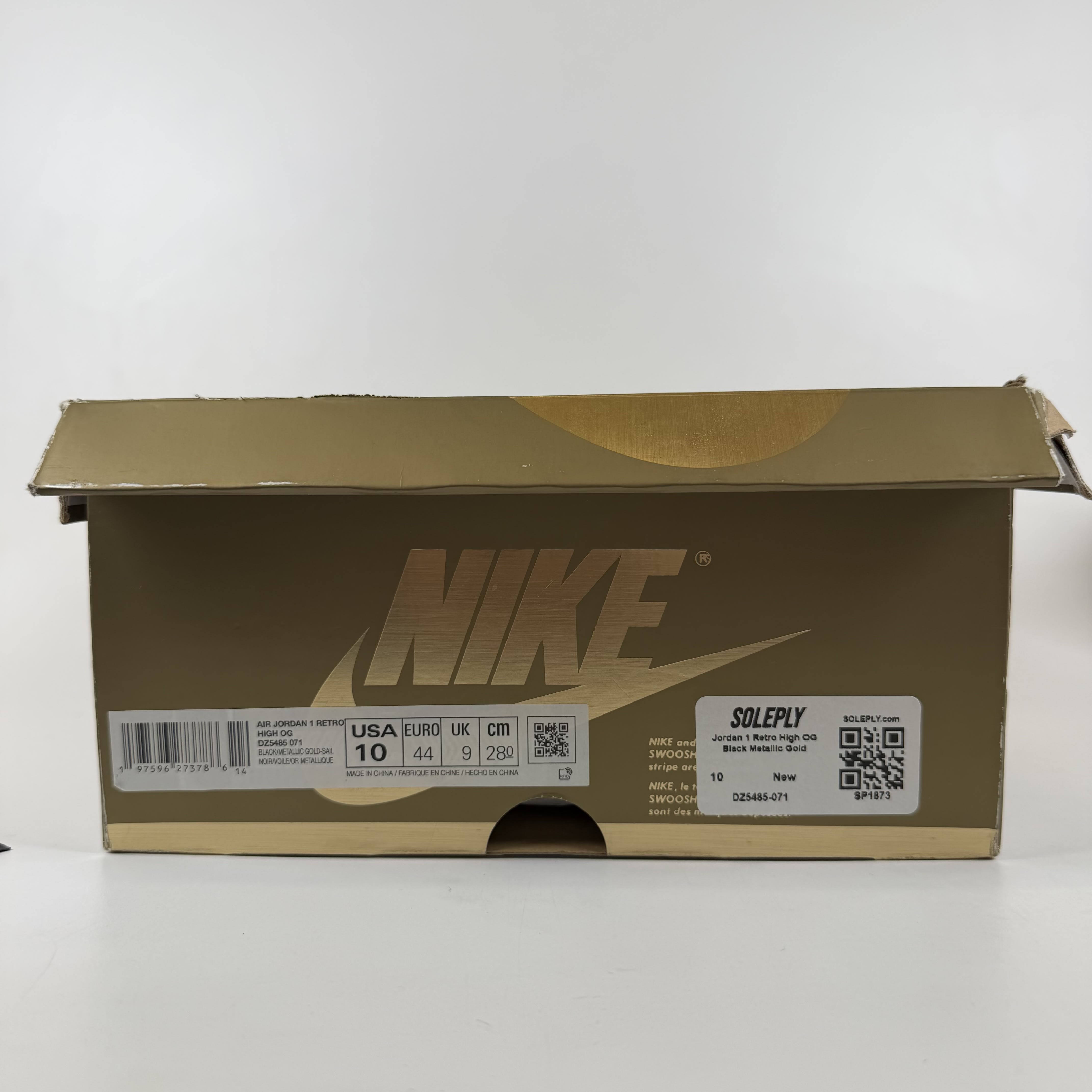 SP1873 Jordan 1 Retro High OG Black Metallic Gold