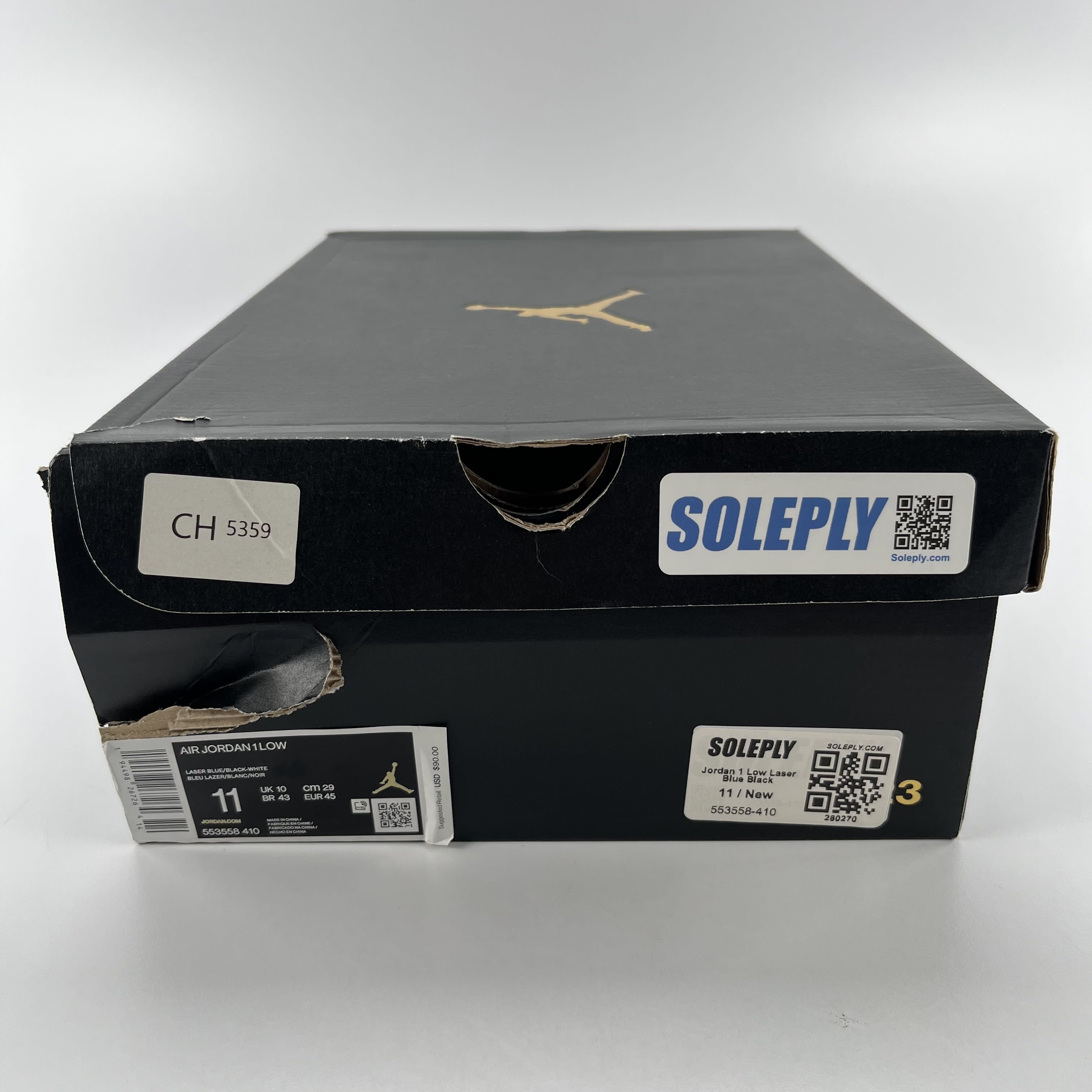 280270 Jordan 1 Low Laser Blue Black