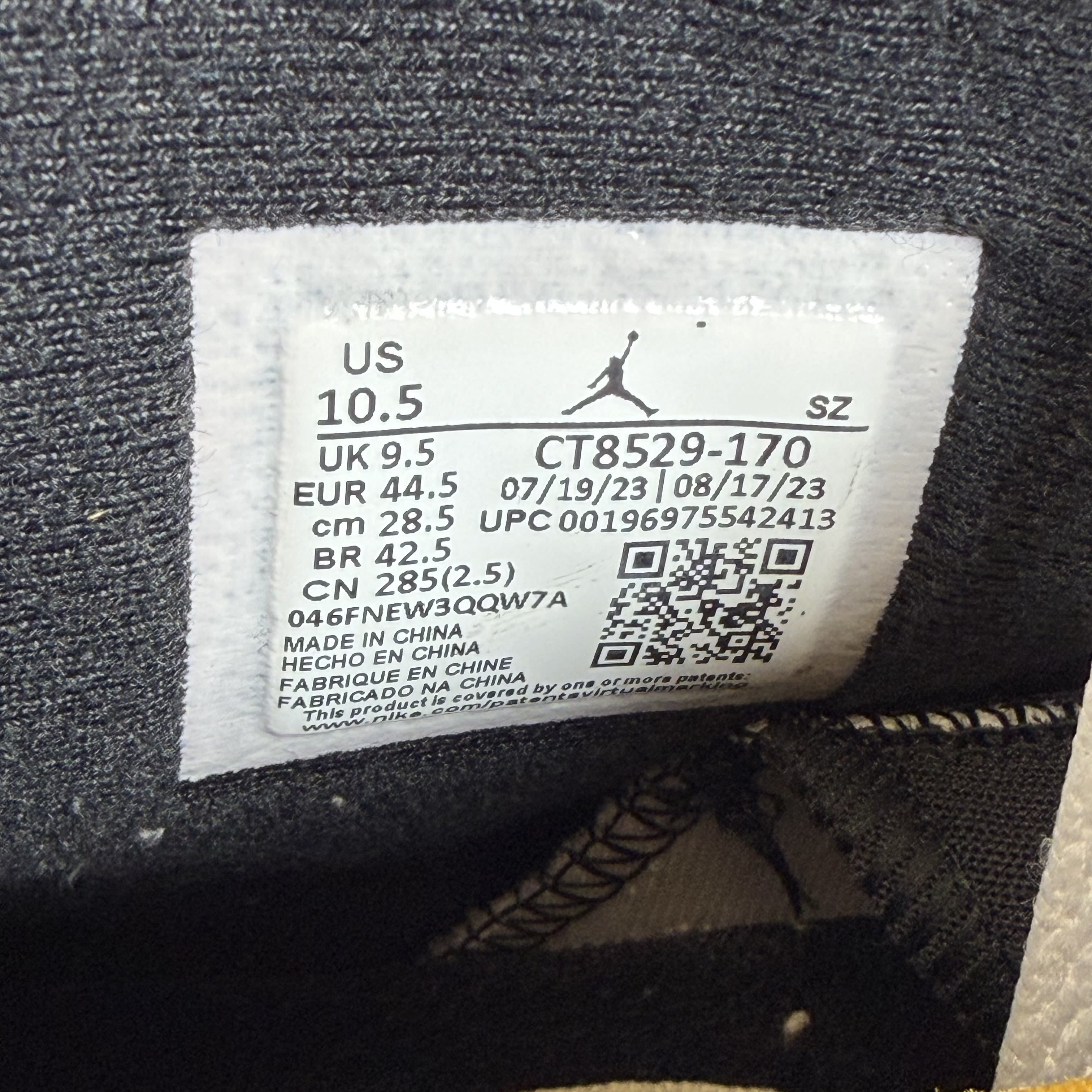 788615 Jordan 6 Retro Yellow Ochre