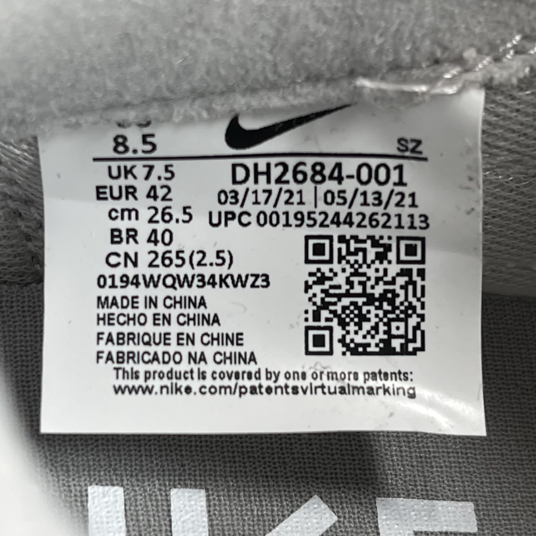 340923 Fragment Design x Sacai x LDV Waffle 'Light Smoke Grey'