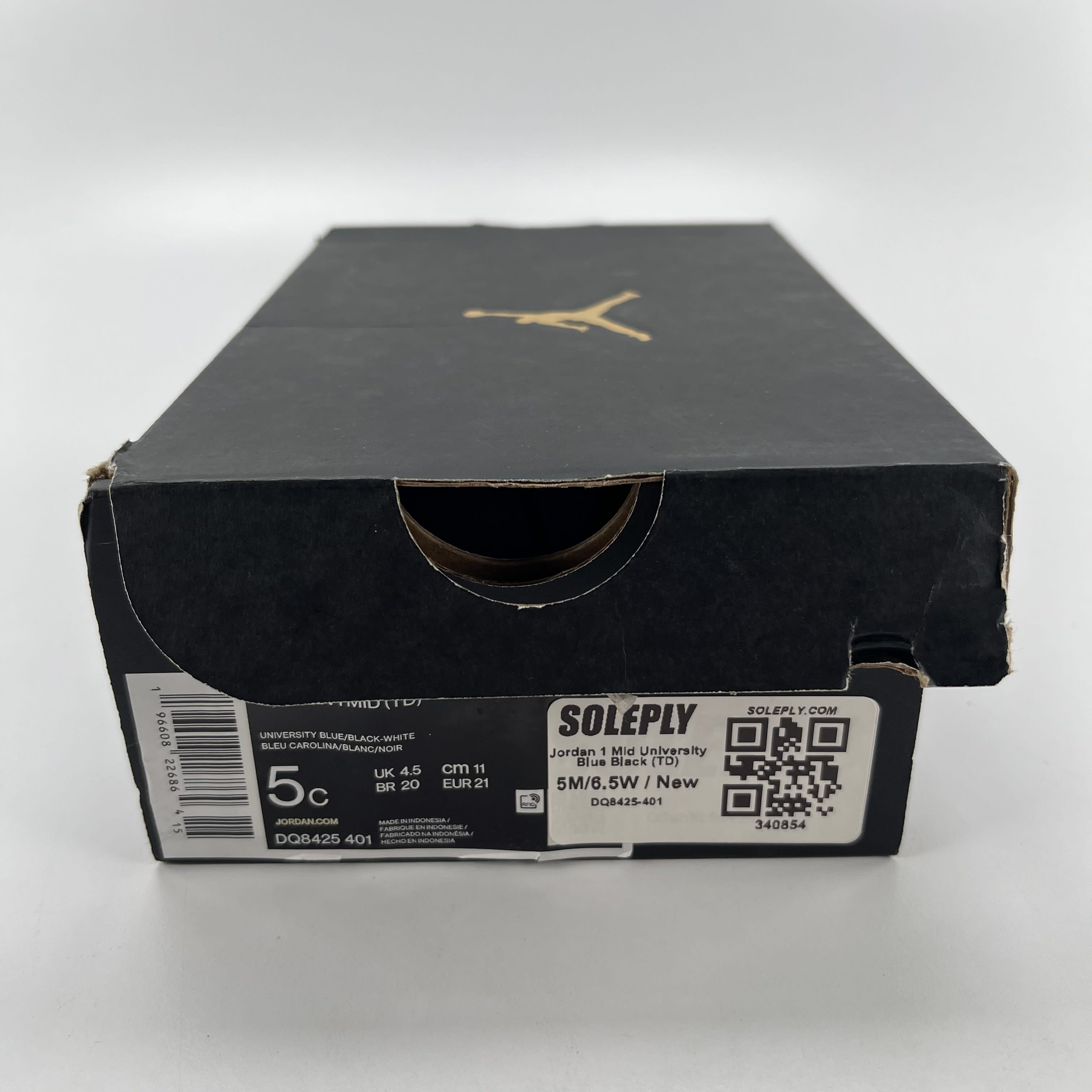 340854 Jordan 1 Mid University Blue Black (TD)