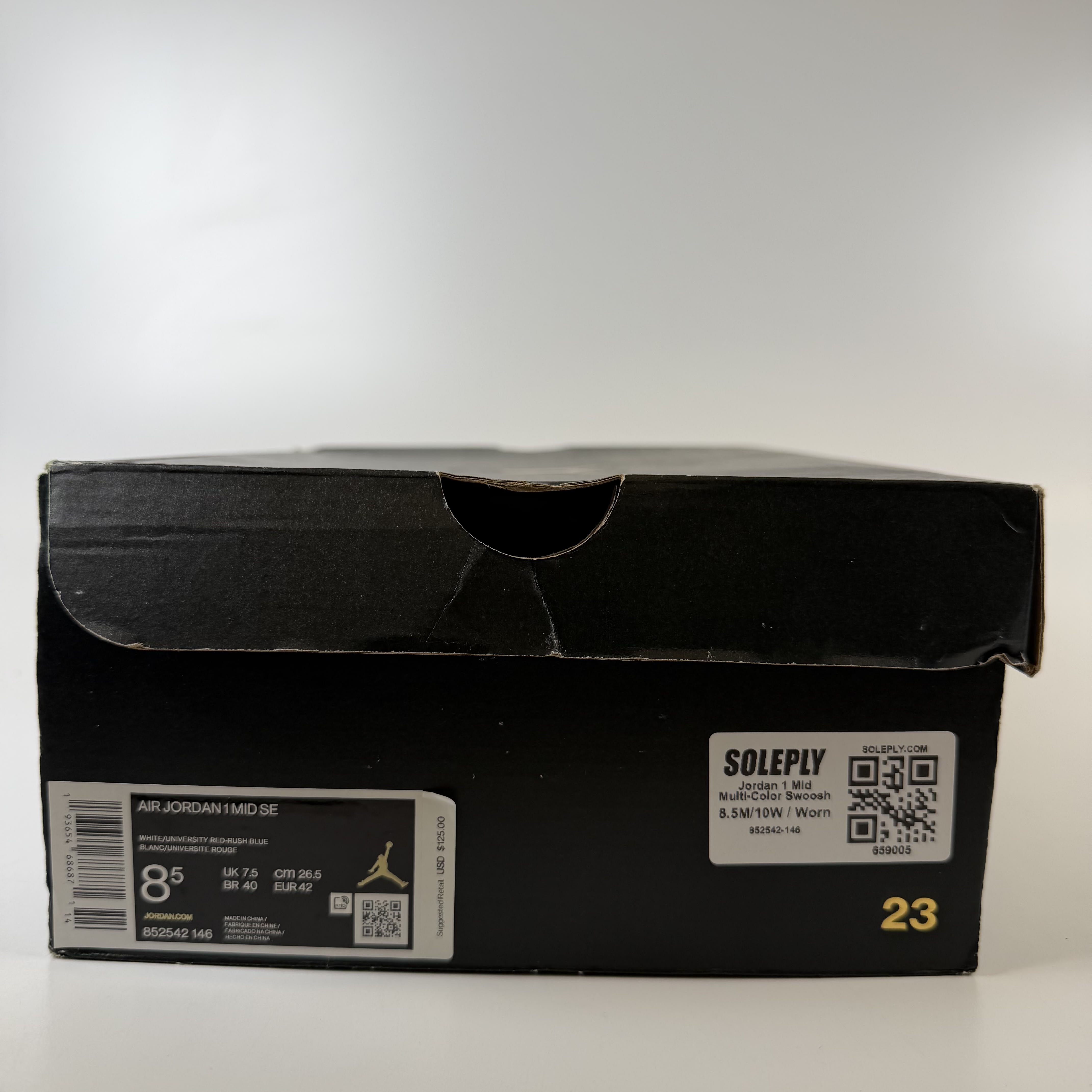 659005 Jordan 1 Mid Multi-Color Swoosh