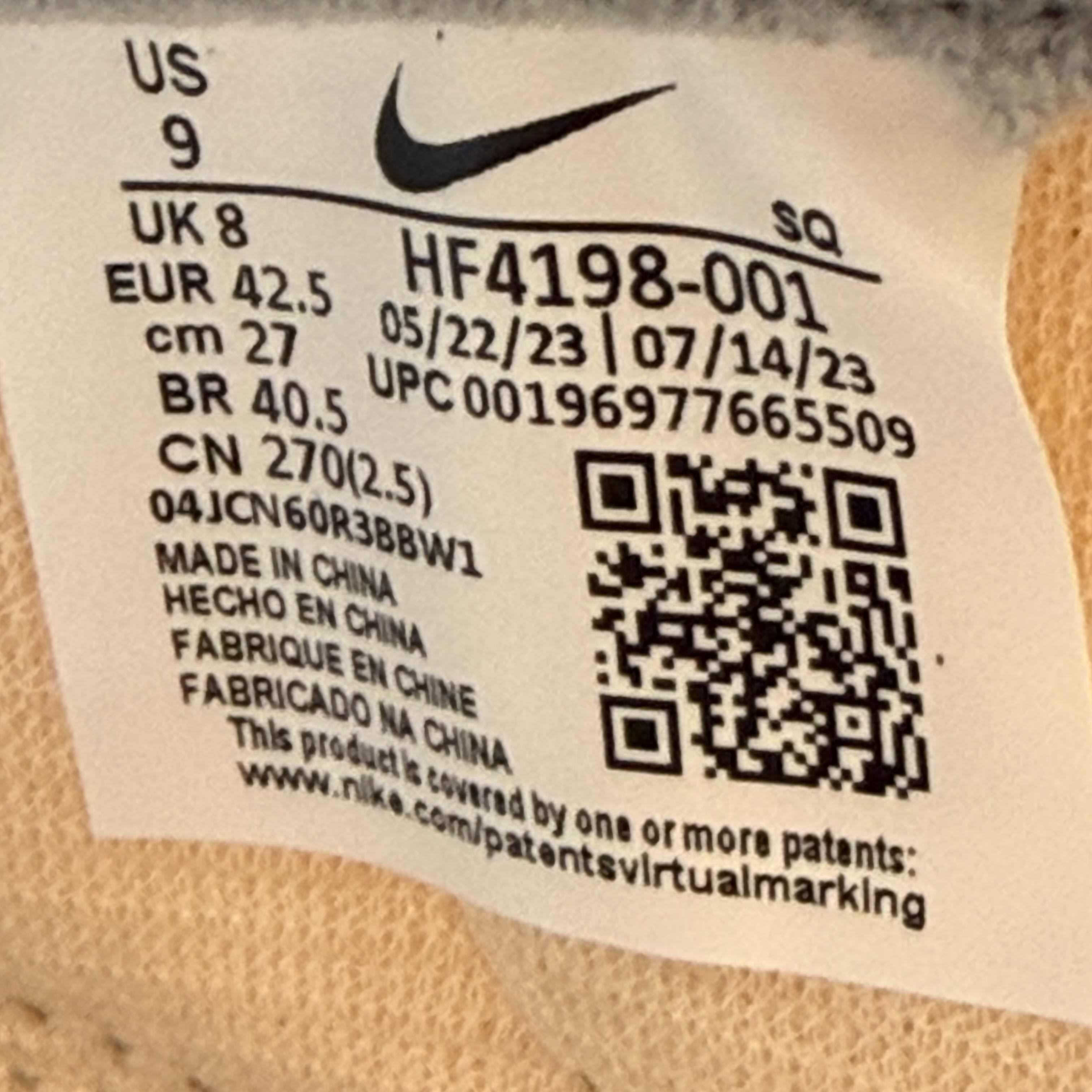 SP7477 Nike Mac Attack QS SP Travis Scott Cactus Jack