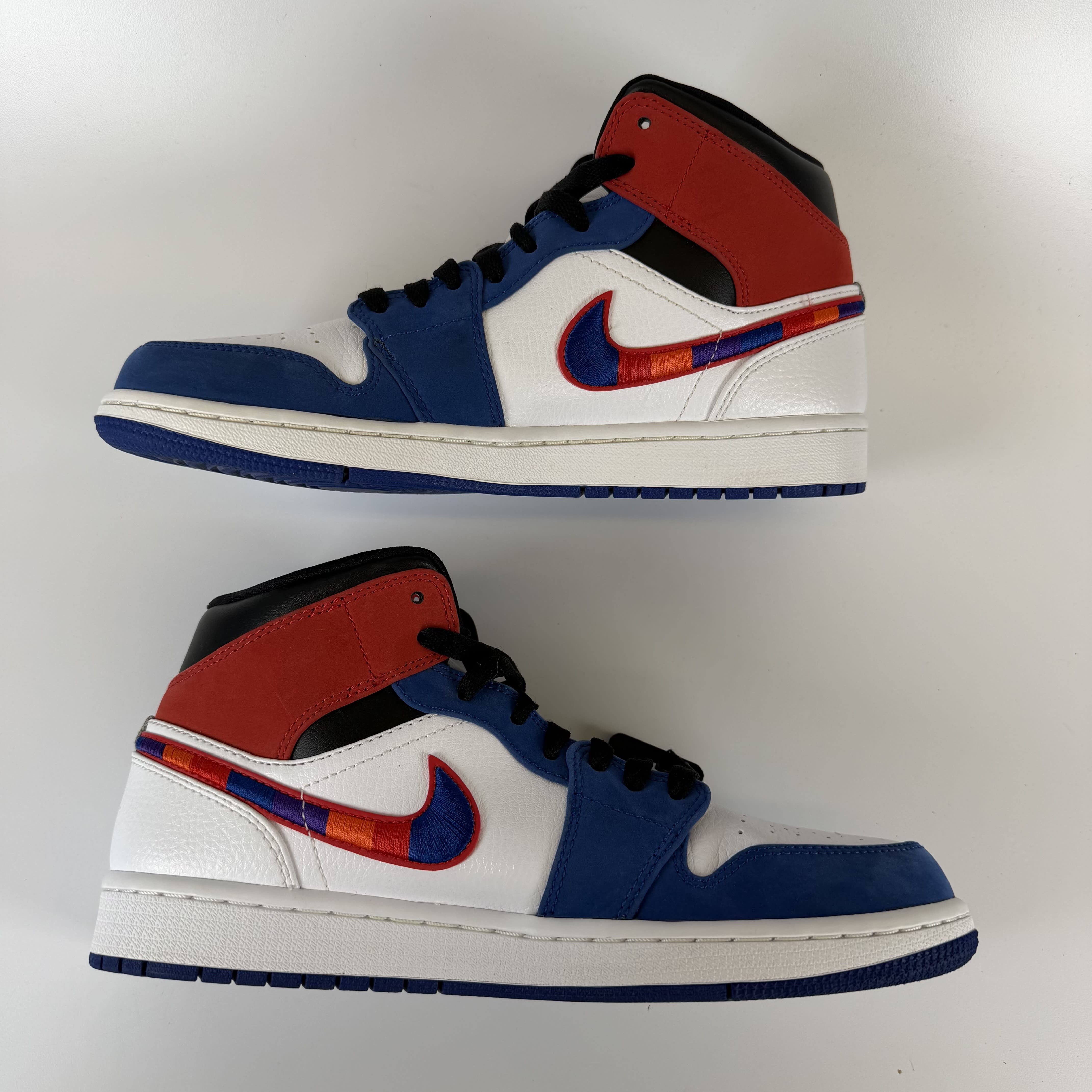 659005 Jordan 1 Mid Multi-Color Swoosh
