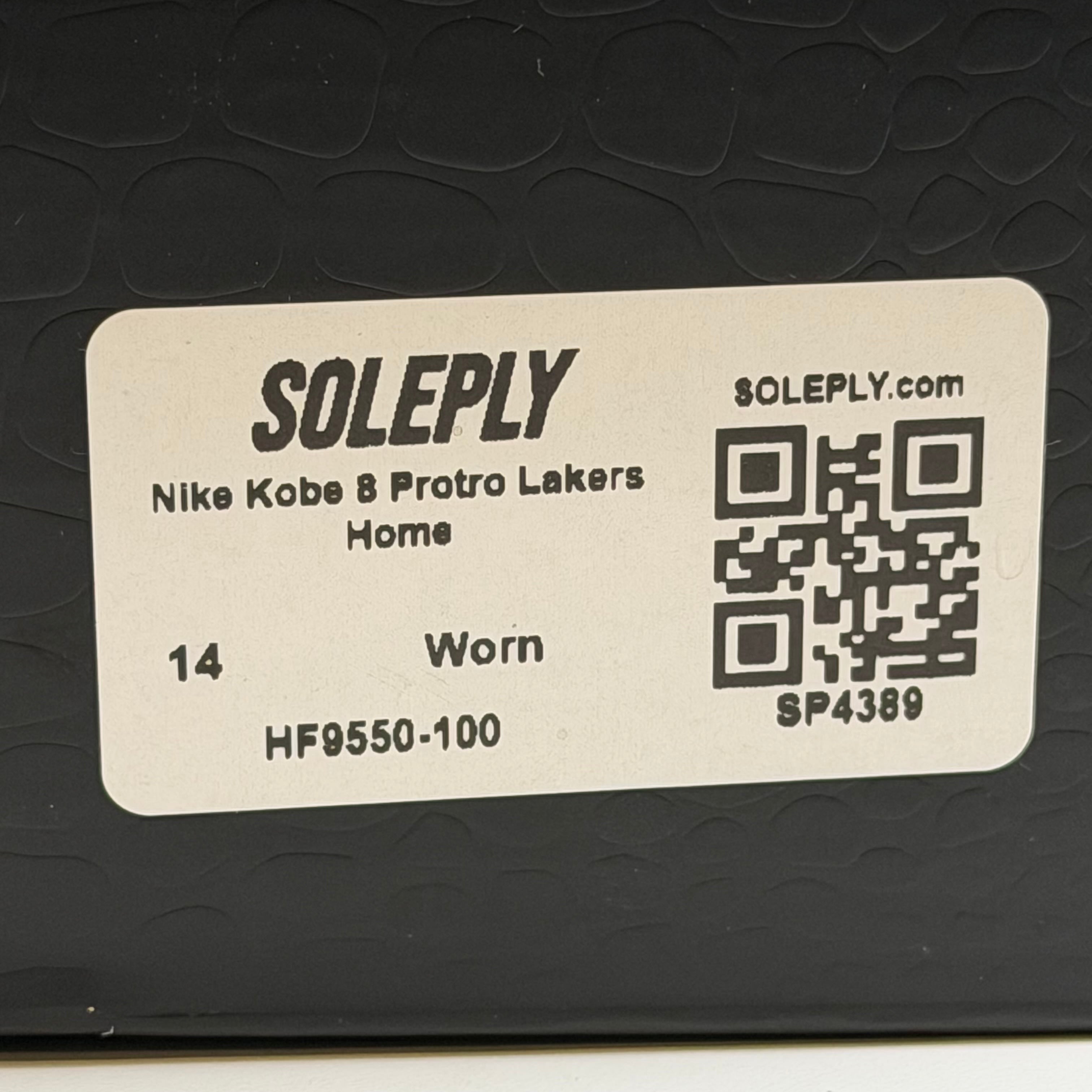 SP4389 Nike Kobe 8 Protro Lakers Home