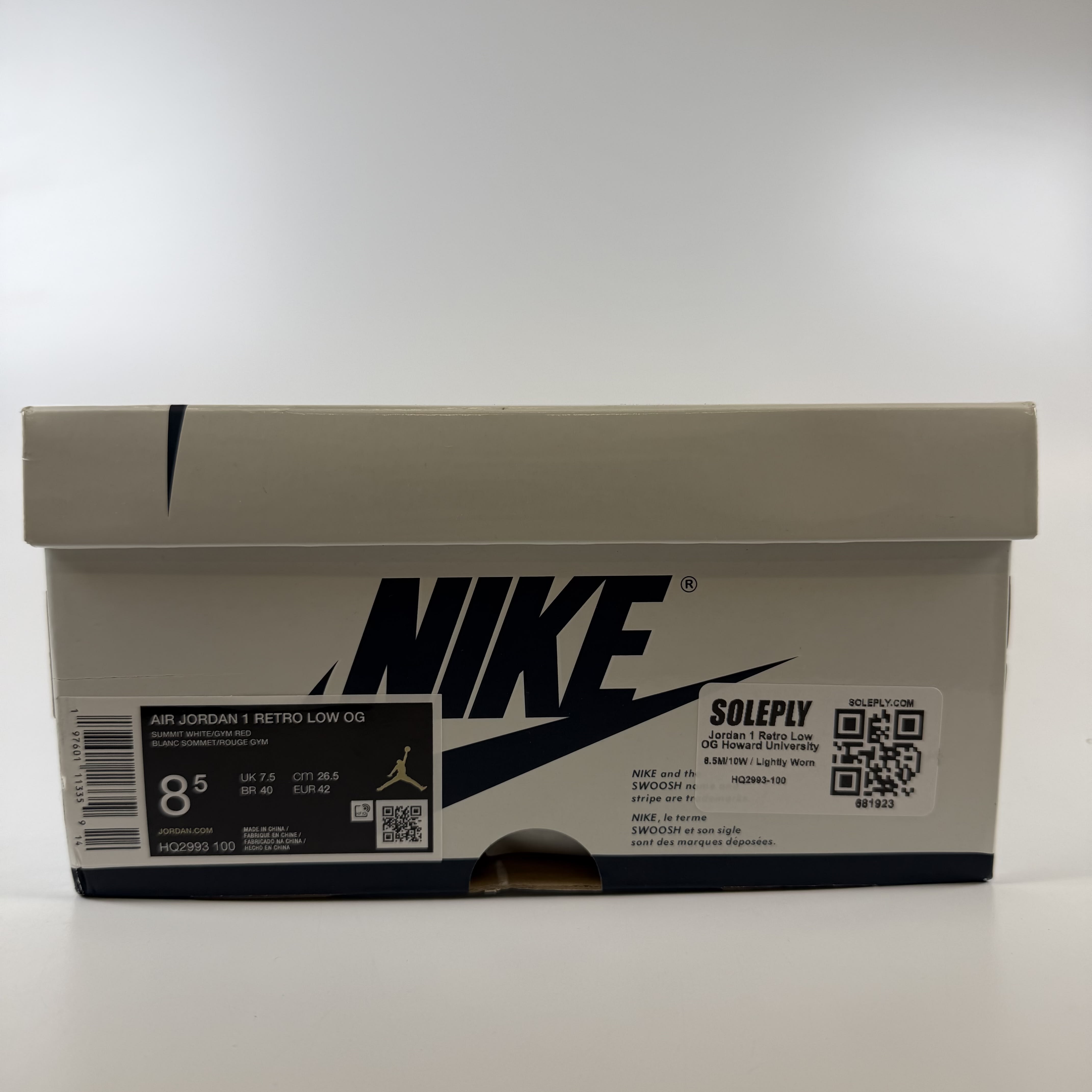 681923 Jordan 1 Retro Low OG Howard University