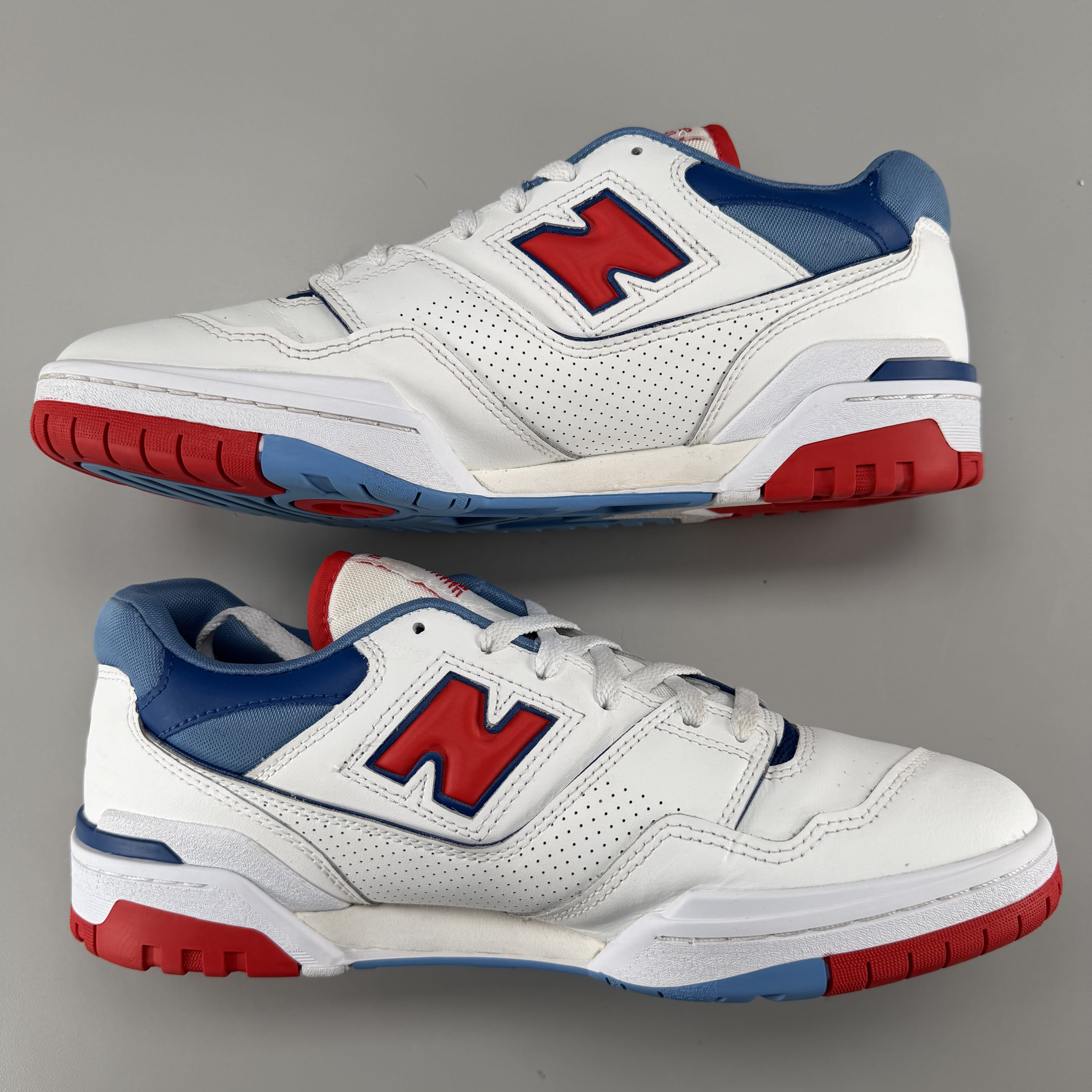 802826 New Balance 550 White True Red Atlantic Blue
