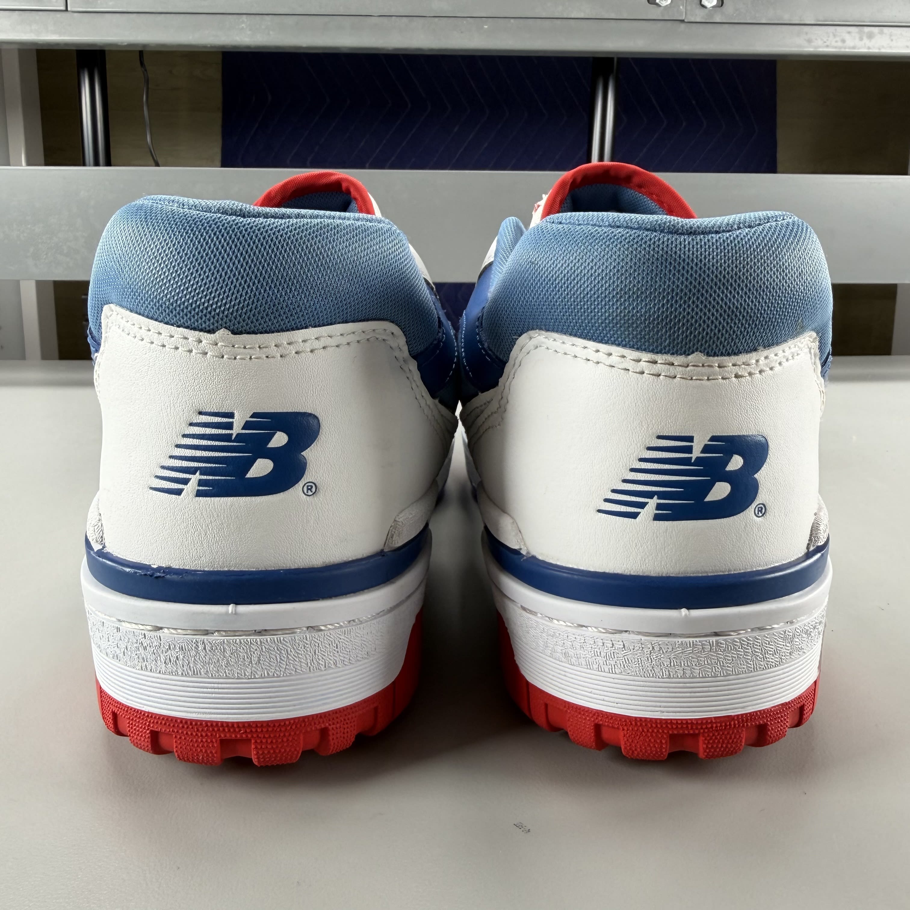 802826 New Balance 550 White True Red Atlantic Blue
