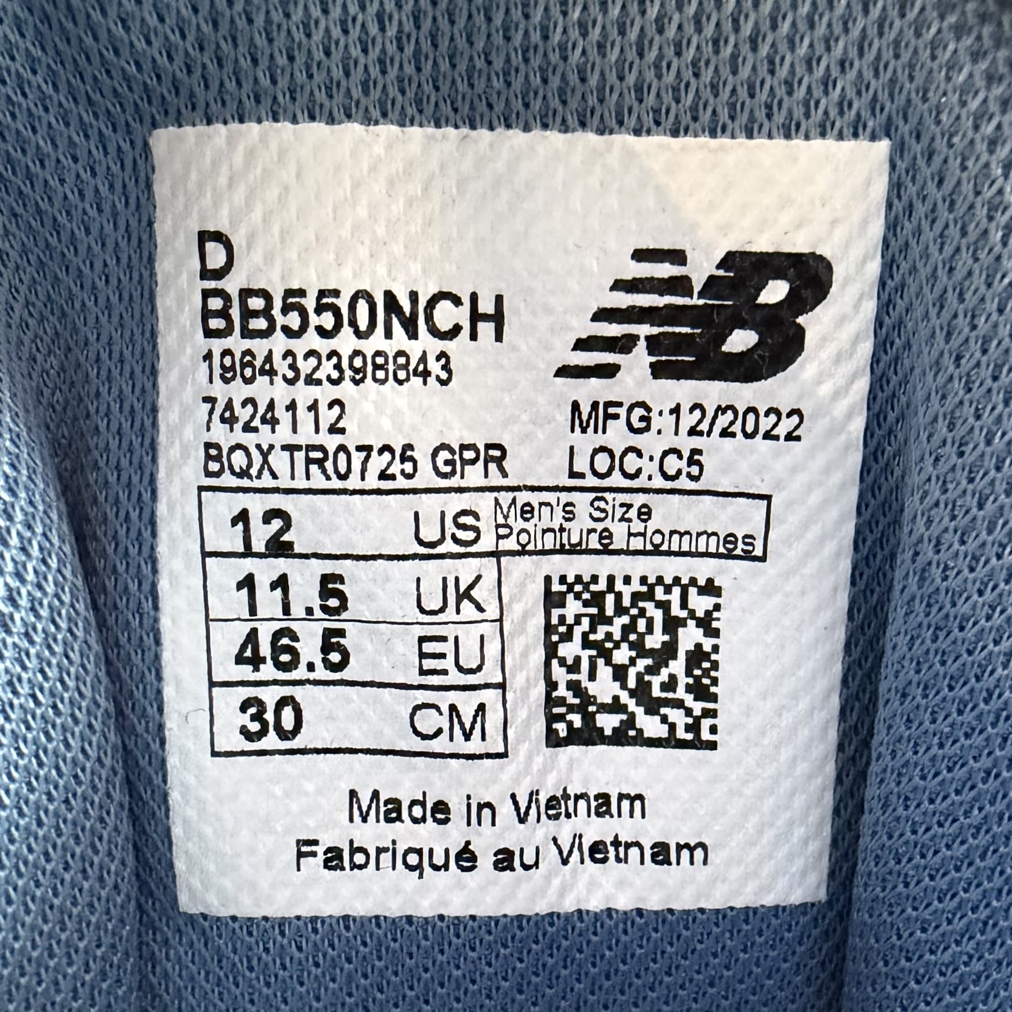 802826 New Balance 550 White True Red Atlantic Blue