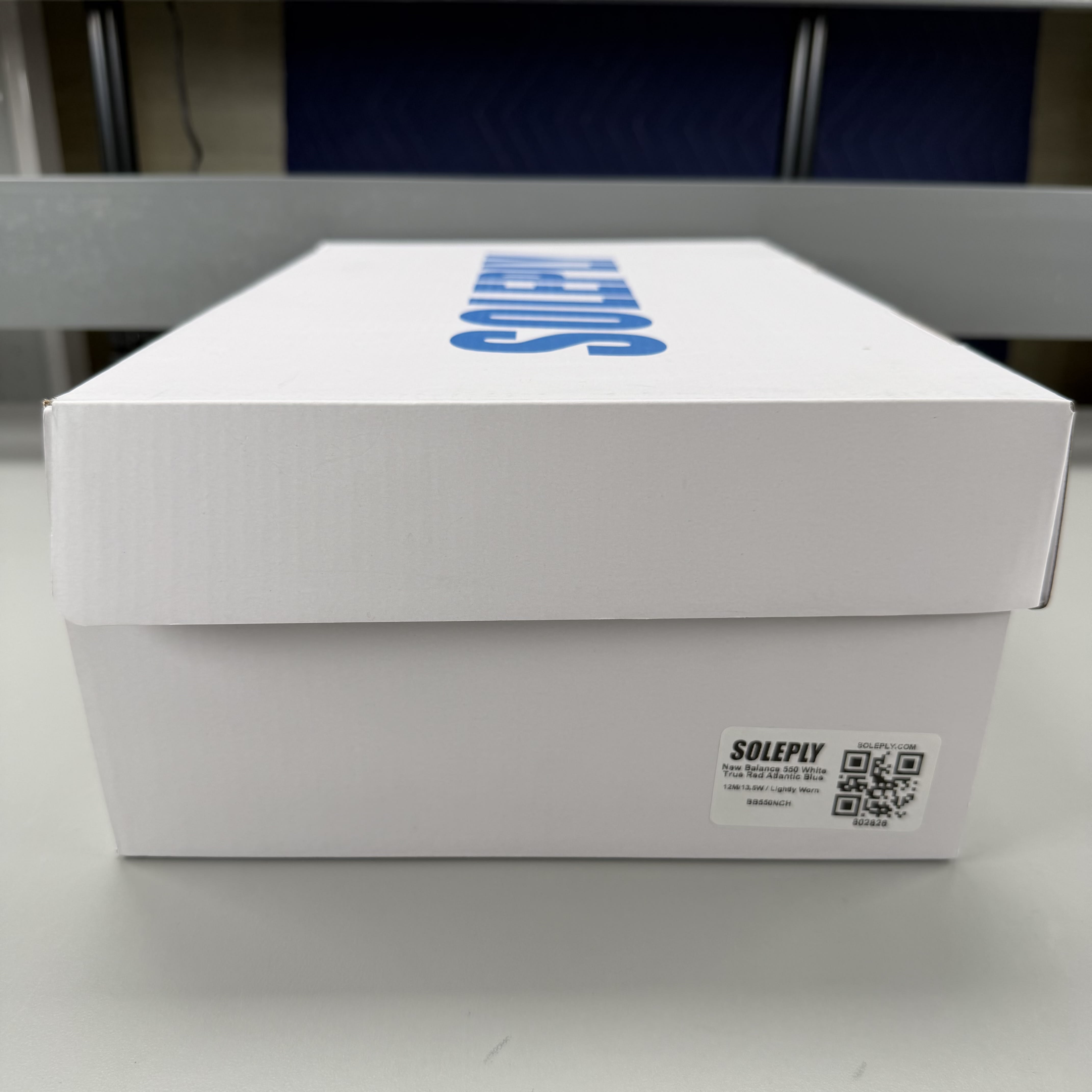 802826 New Balance 550 White True Red Atlantic Blue