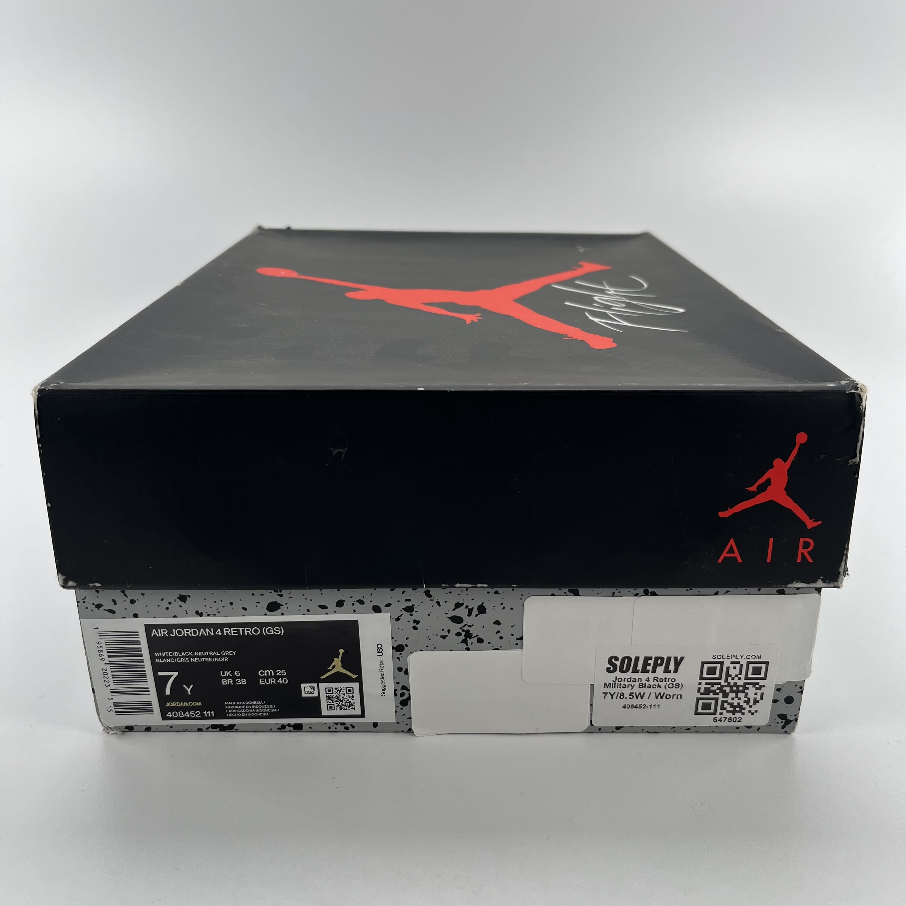 647802 Jordan 4 Retro Military Black (GS)