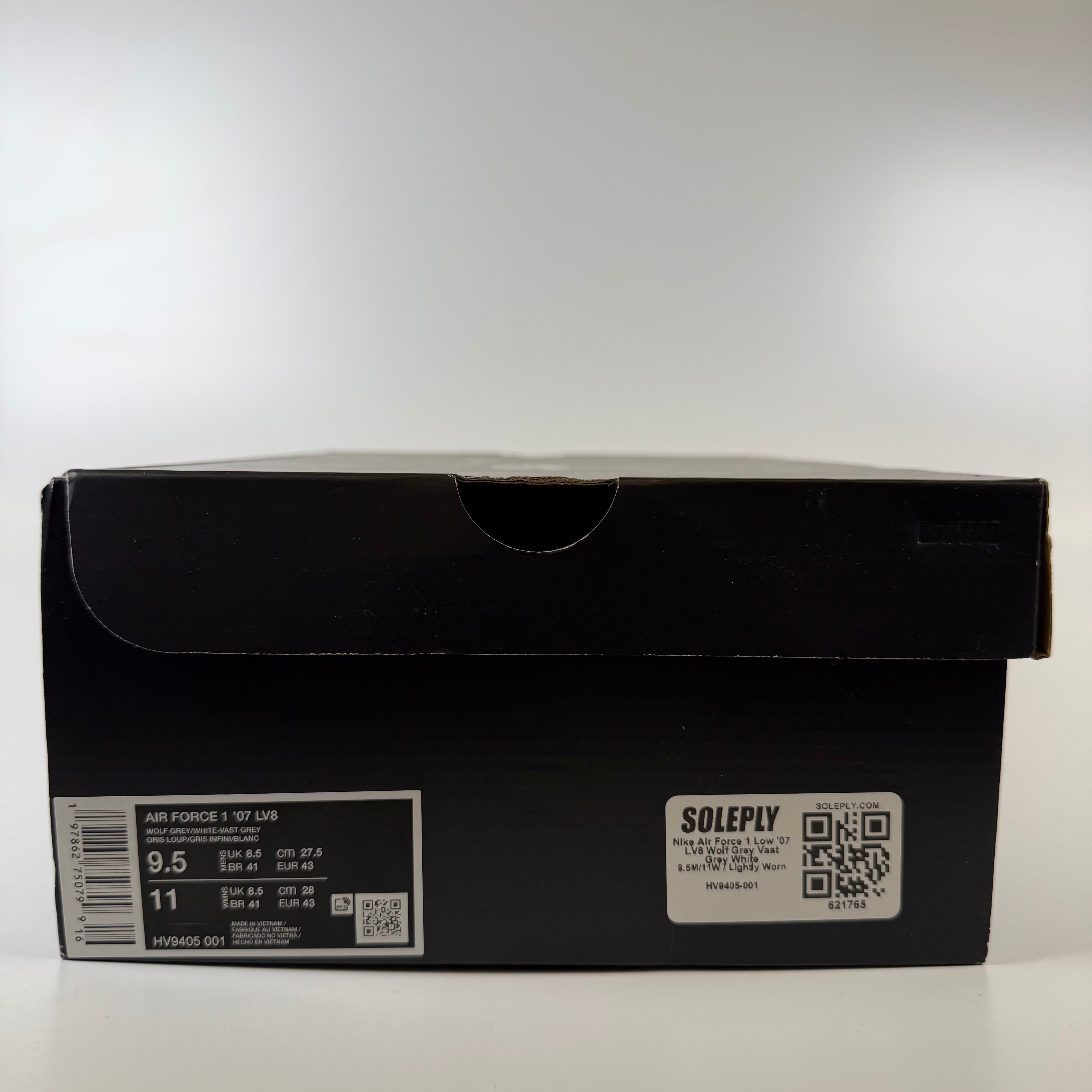 621765 Nike Air Force 1 Low '07 LV8 Wolf Grey Vast Grey White