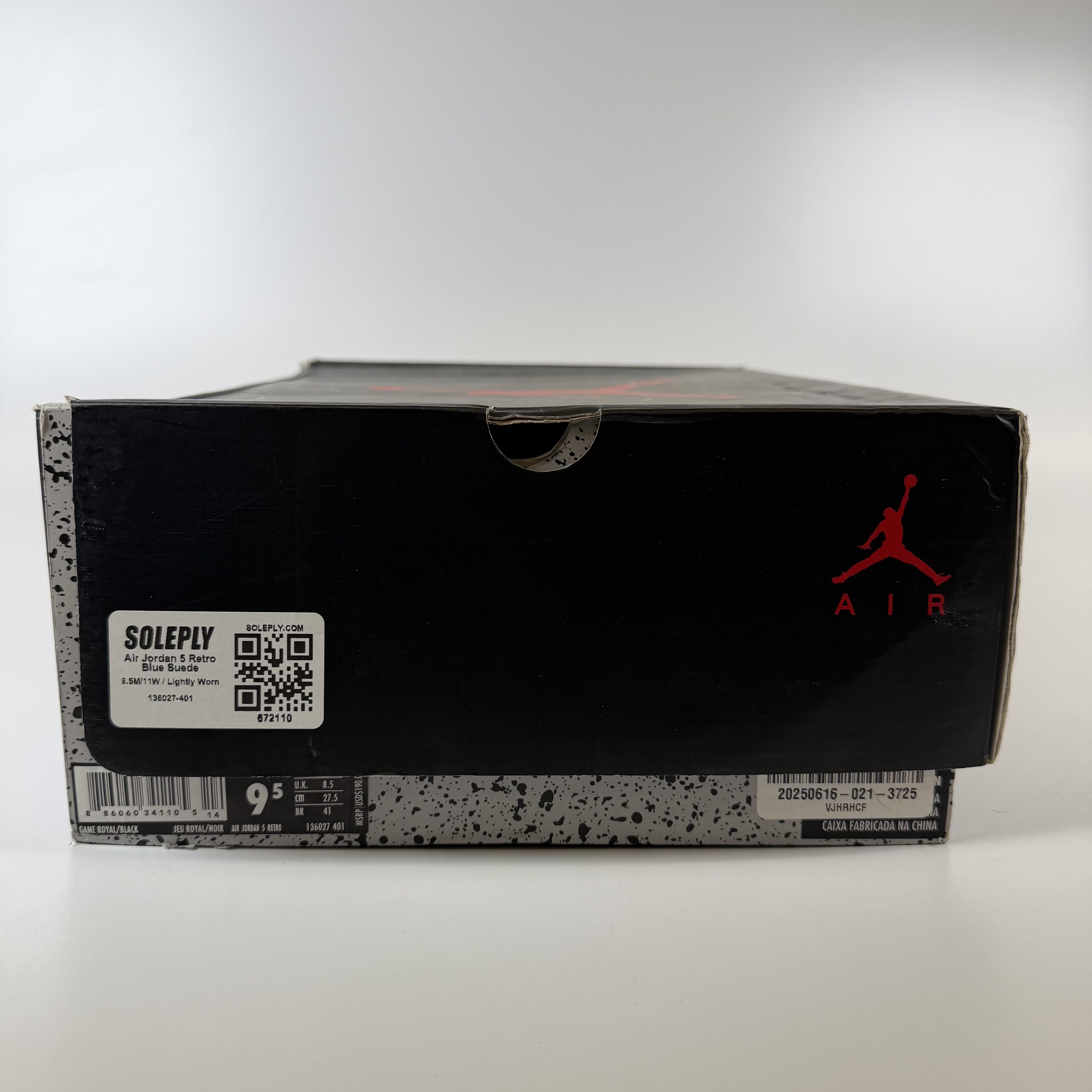 672110 Jordan 5 Retro Blue Suede