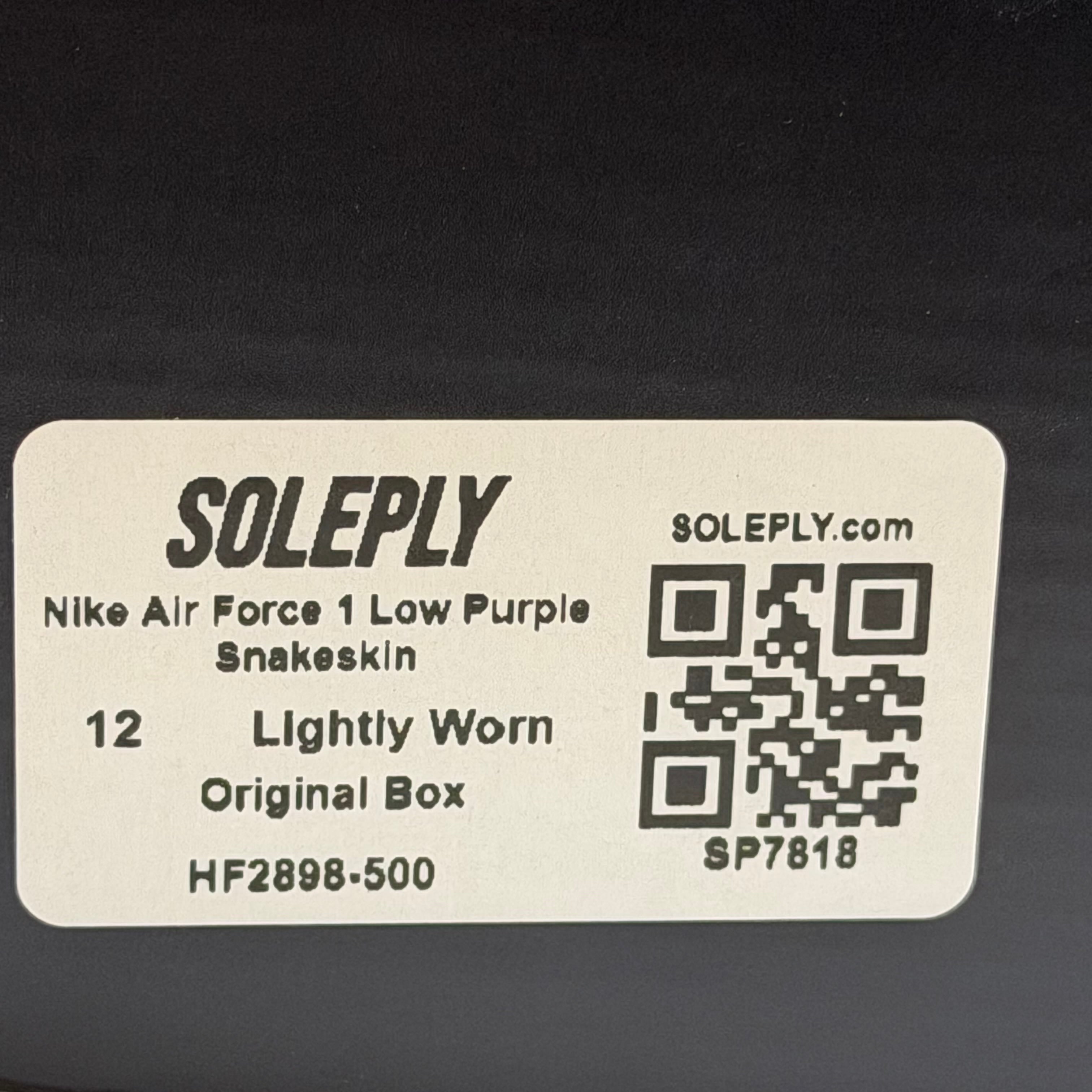 SP7818 Nike Air Force 1 Low Purple Snakeskin