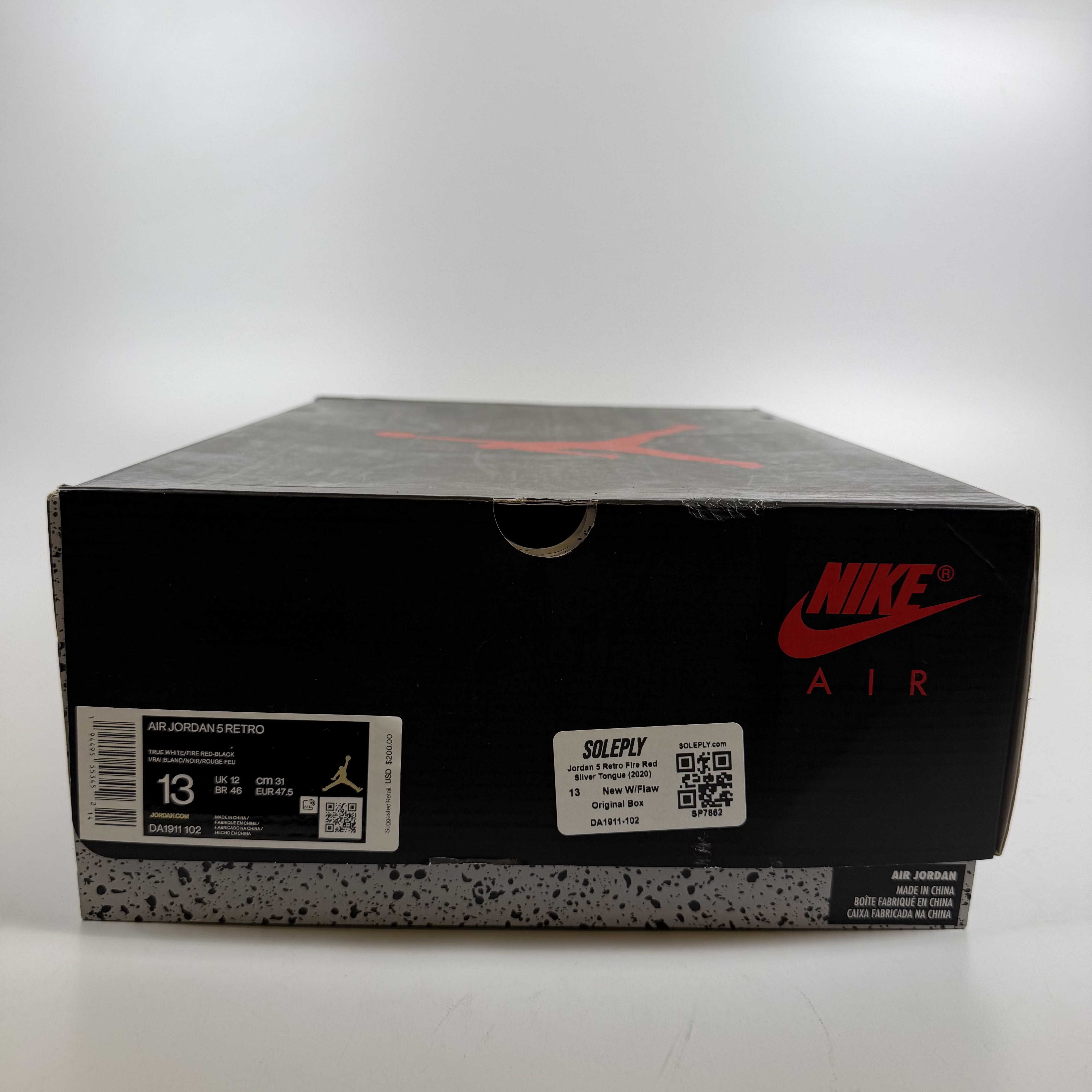 SP7862 Jordan 5 Retro Fire Red Silver Tongue (2020)