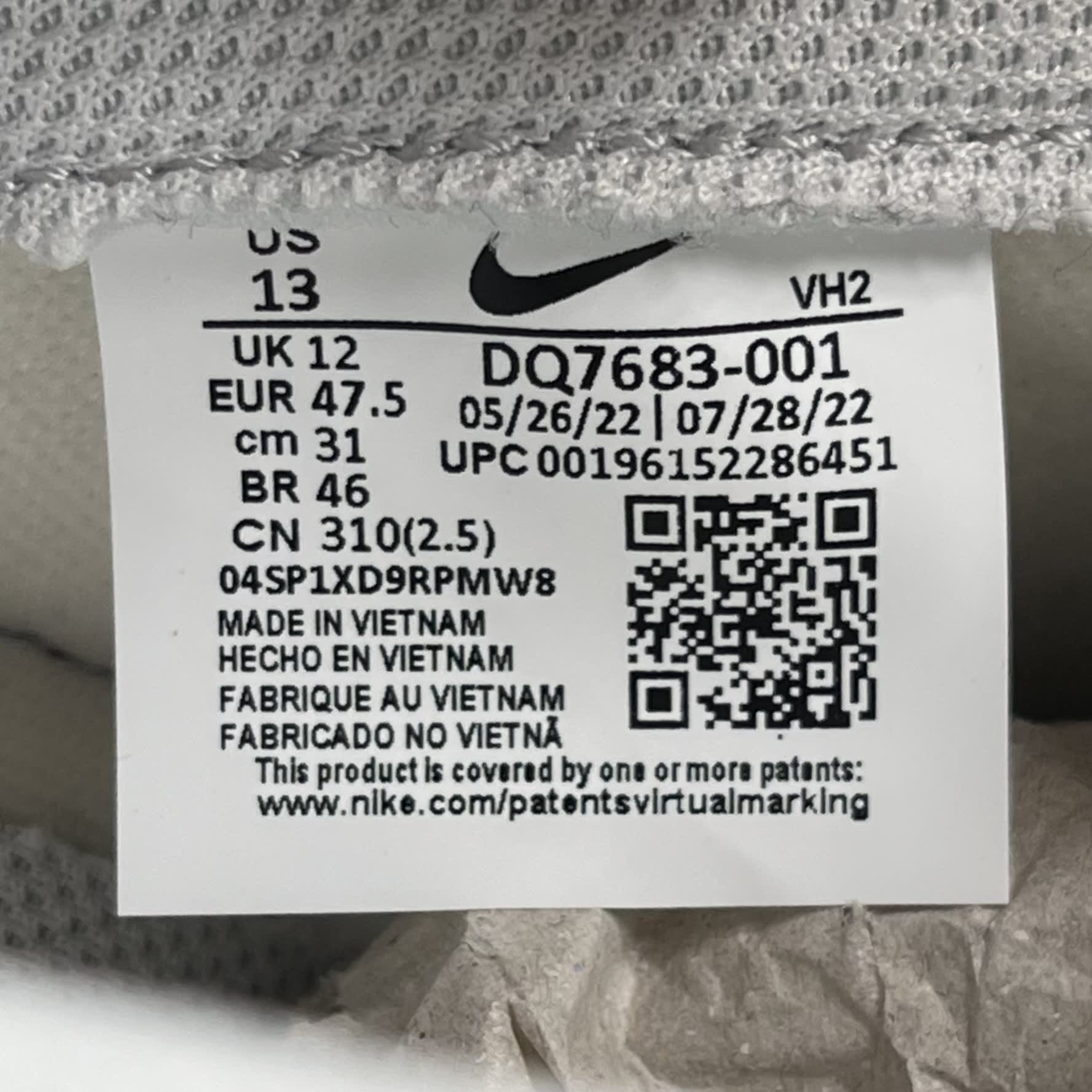801483 Nike Dunk Low Chenille Swoosh Black Grey