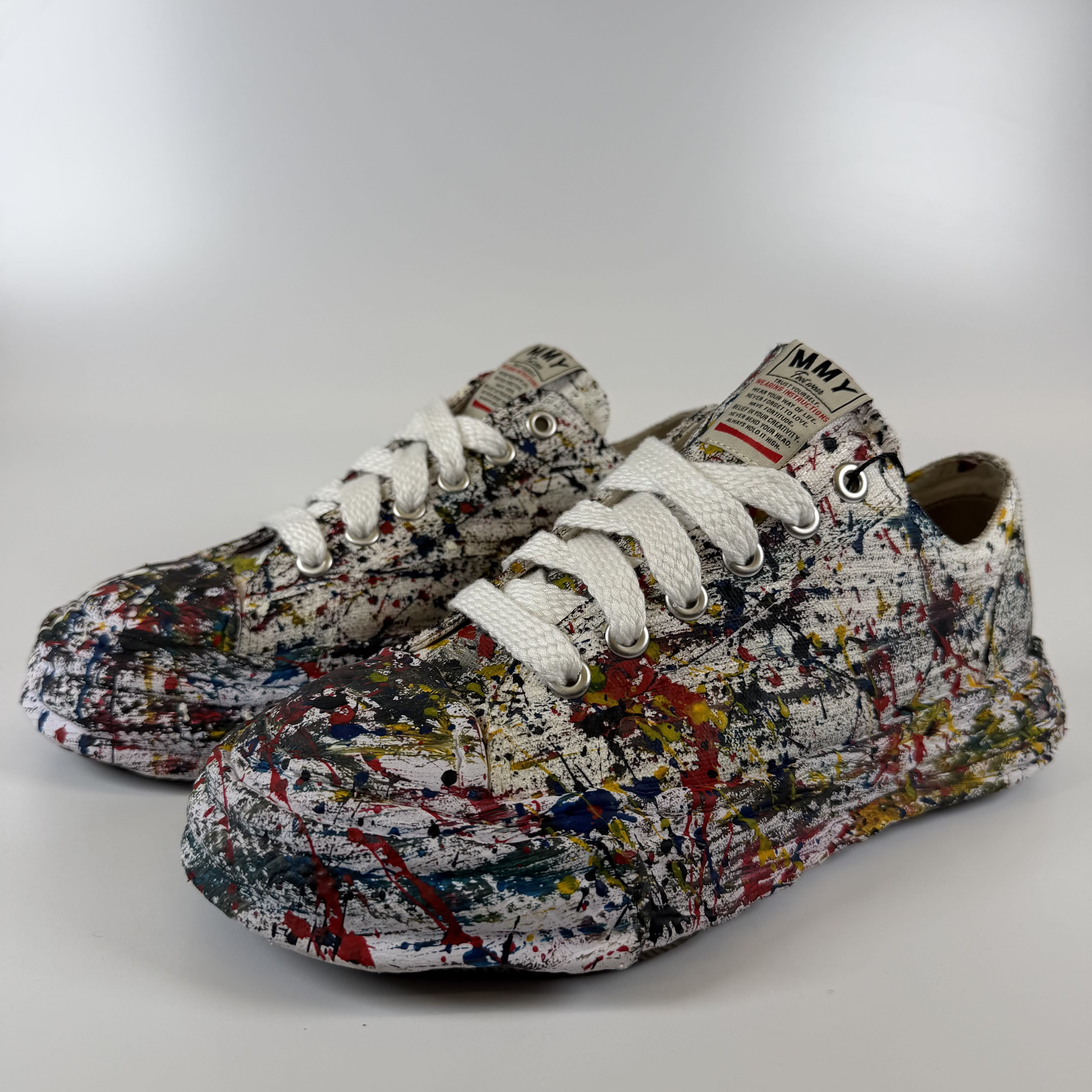 SP6802 Maison Mihara Yasuhiro Peterson23 OG Sole Canvas Low Sputtering Paint White