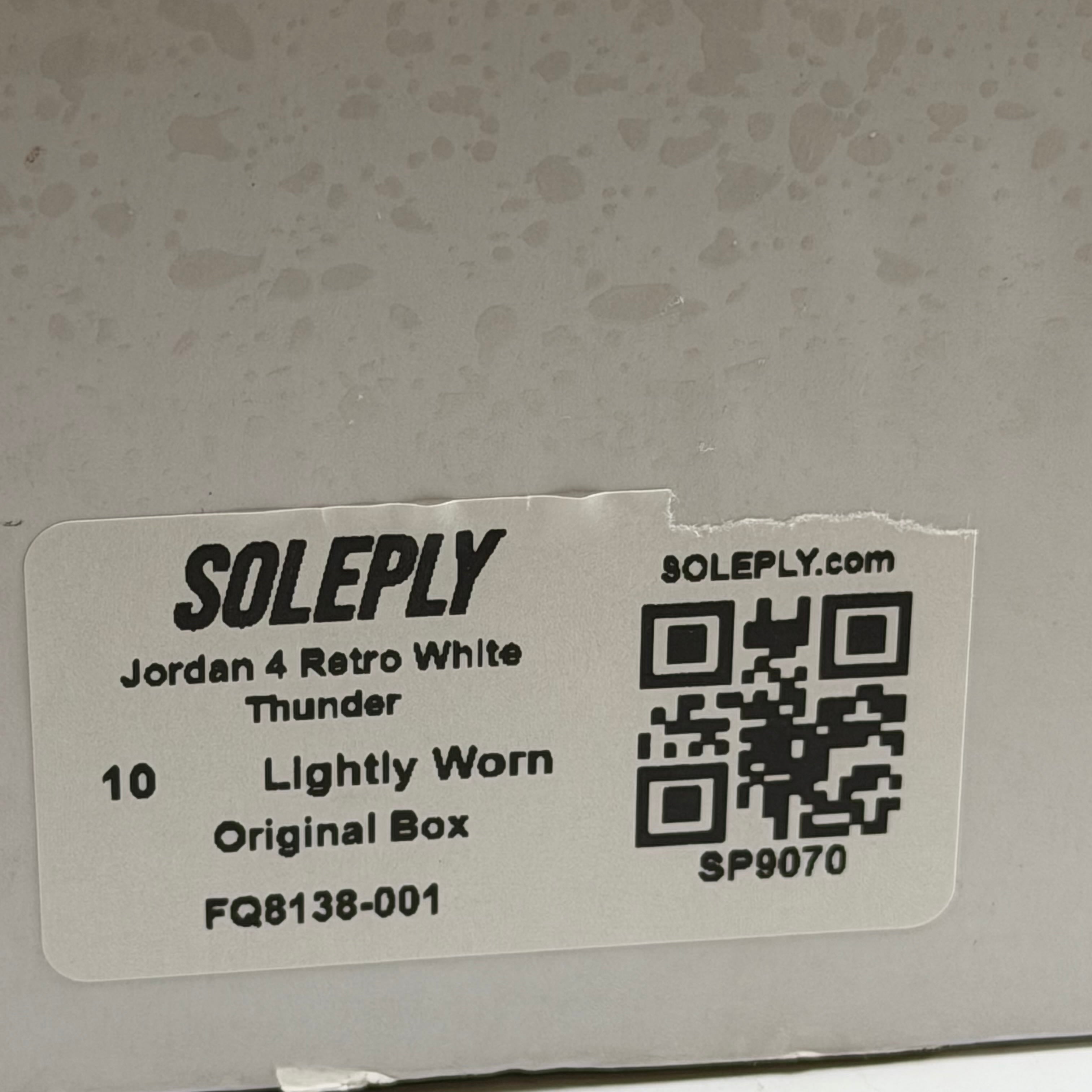 SP9070 Jordan 4 Retro White Thunder