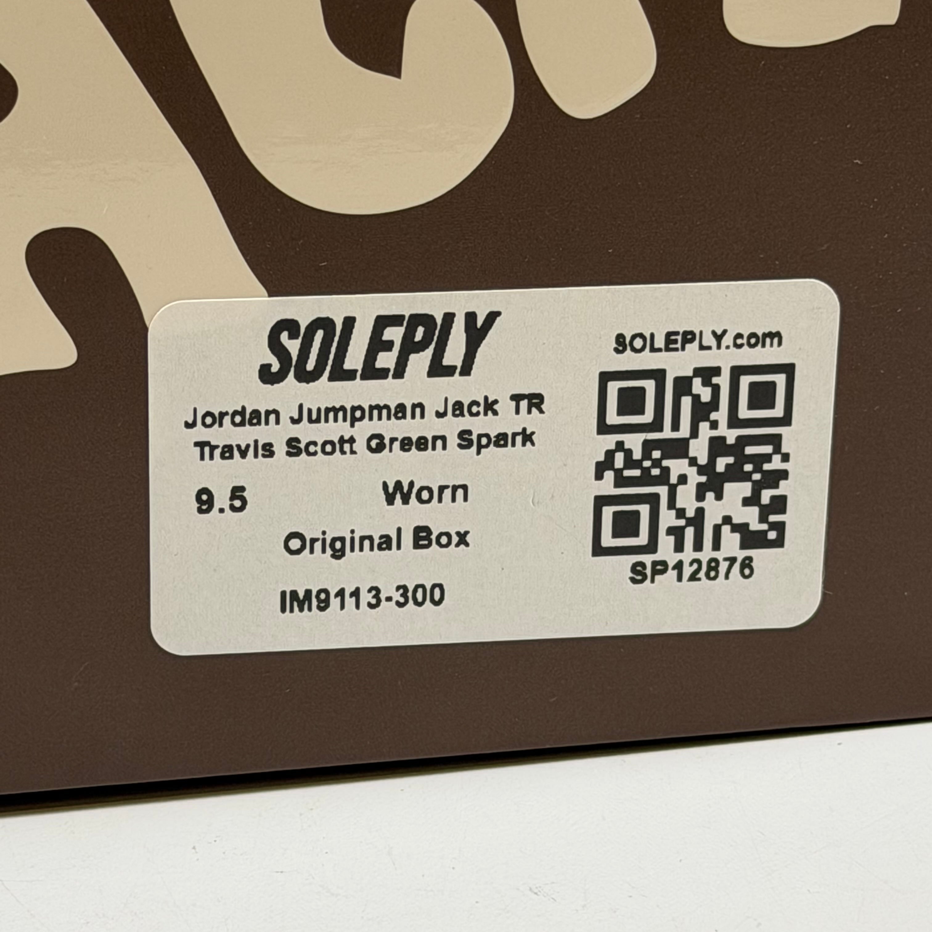 SP12876 Jordan Jumpman Jack TR Travis Scott Green Spark