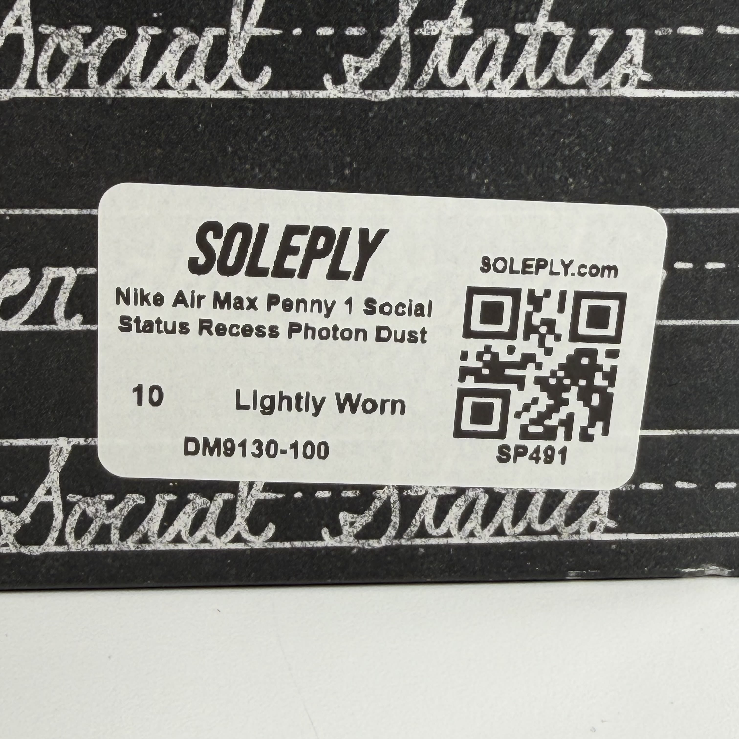 SP491 Nike Air Max Penny 1 Social Status Recess Photon Dust
