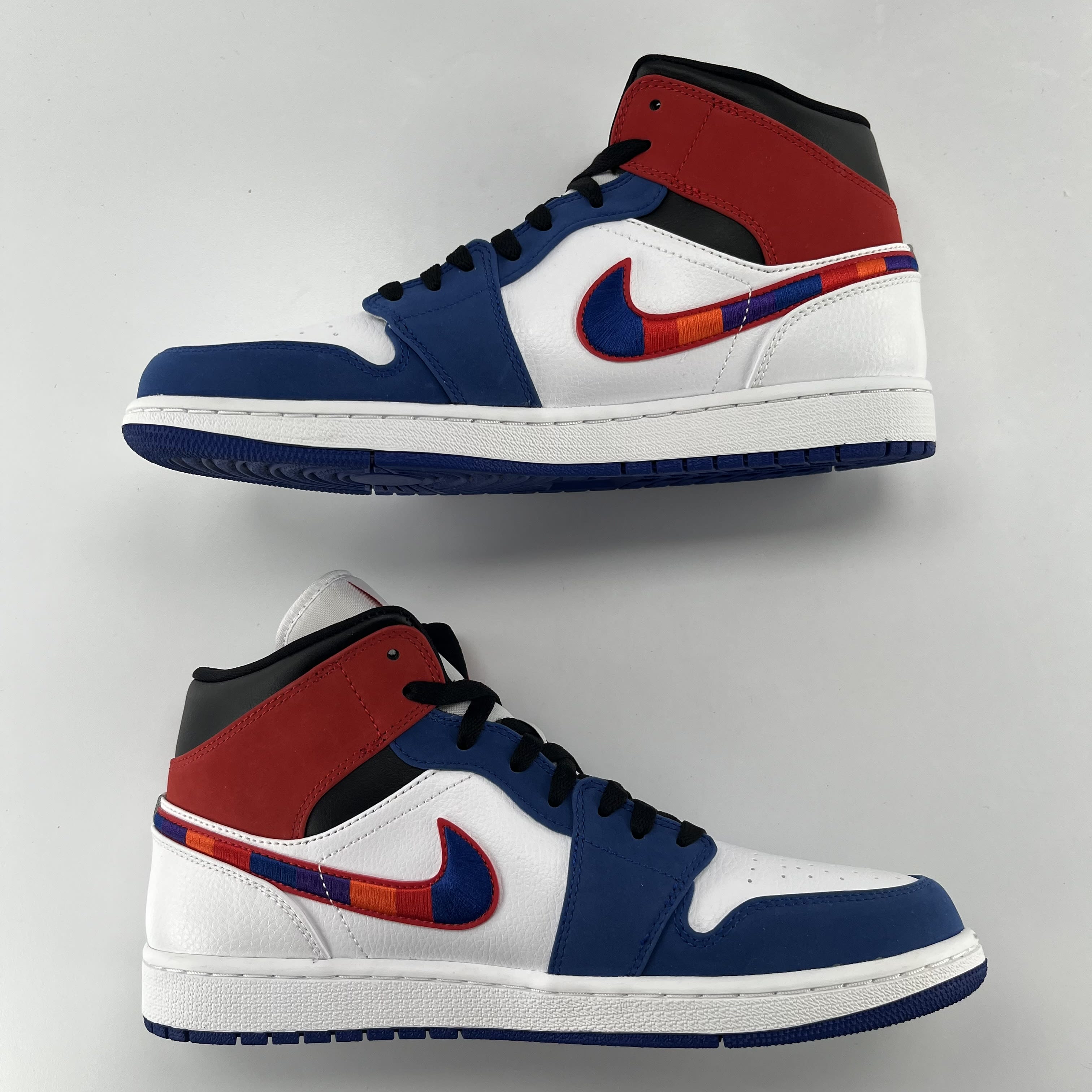 634422 Jordan 1 Mid Multi-Color Swoosh