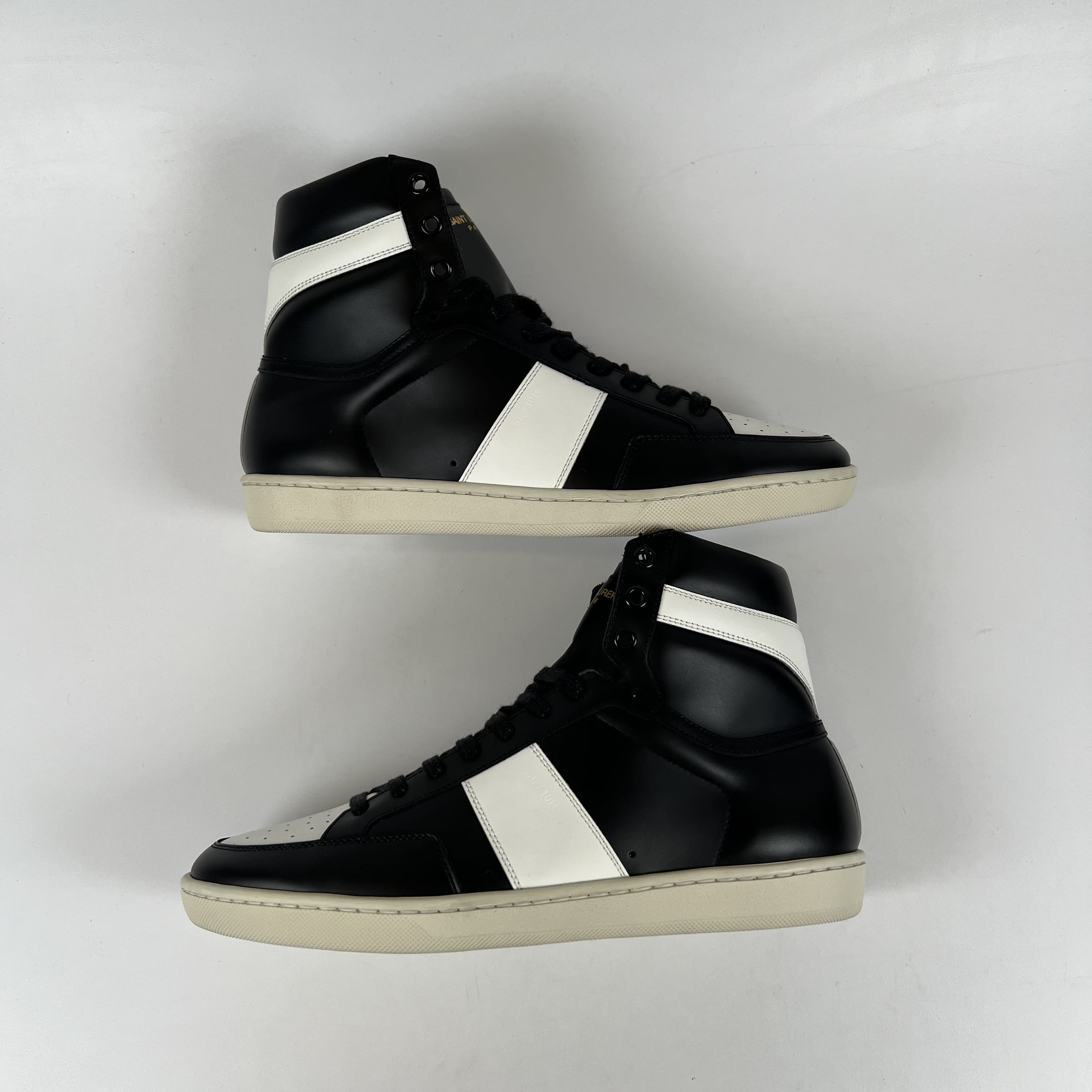 SP11702 Saint Laurent Black Leather High