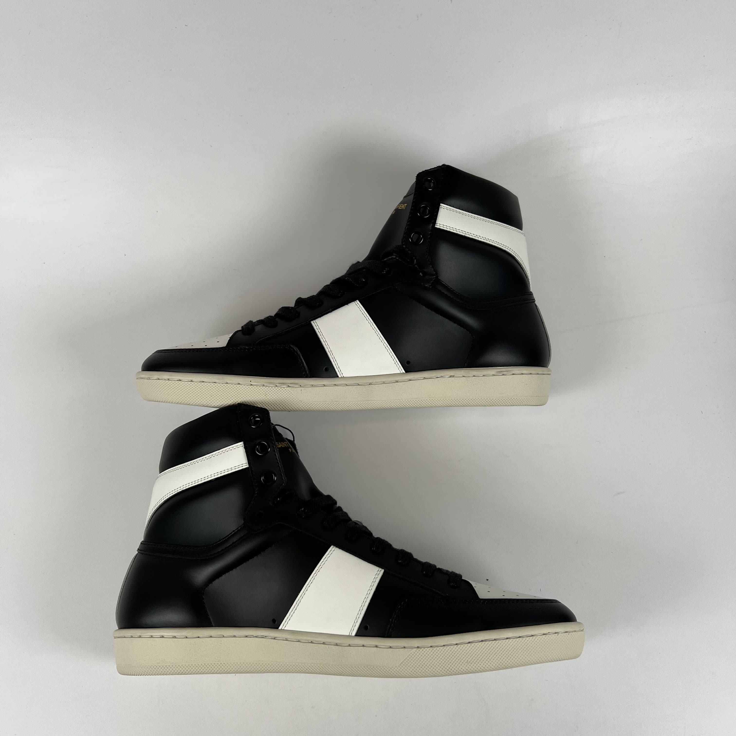 SP11702 Saint Laurent Black Leather High