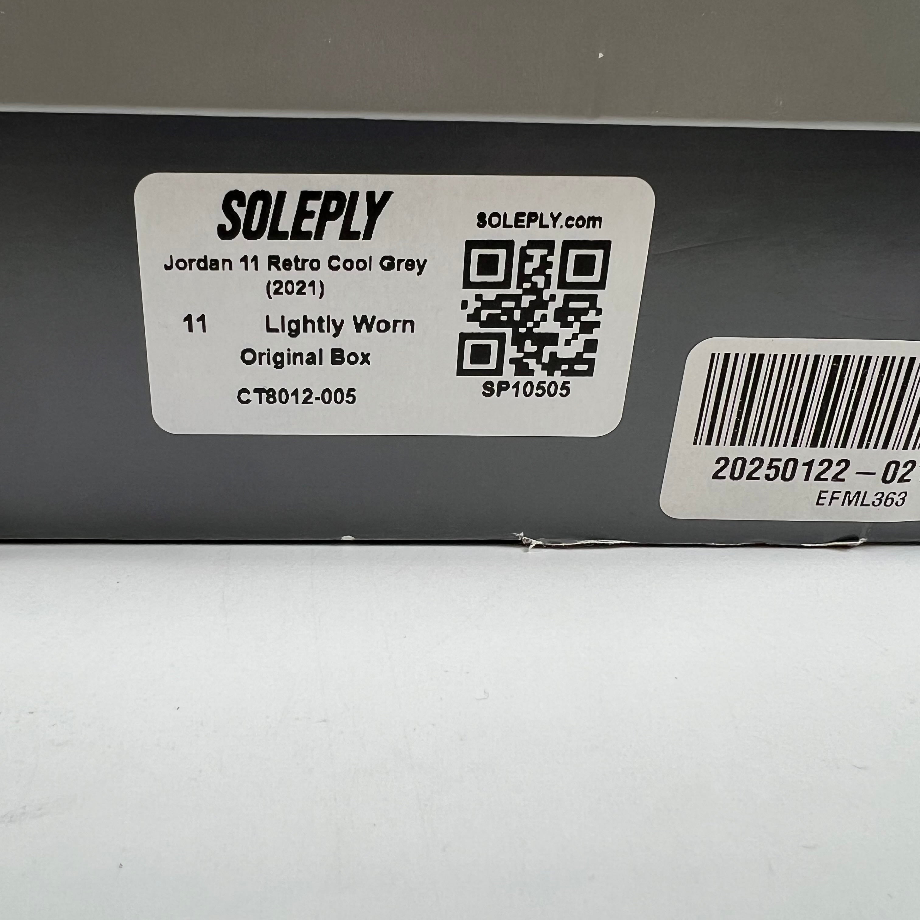 [SP10505] Jordan 11 Retro Cool Grey (2021)