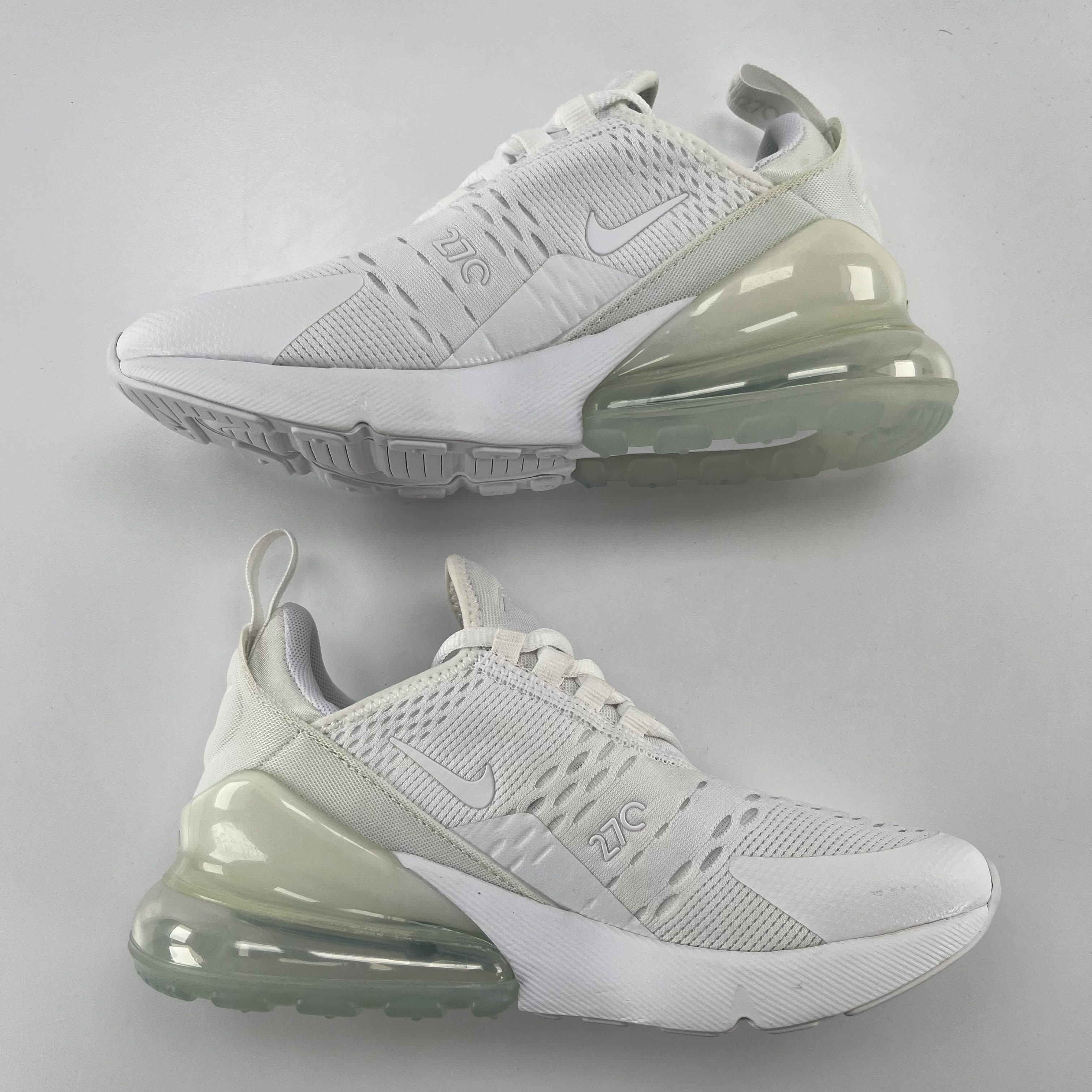 SP1496 Nike Air Max 270 White Metallic Silver (GS)