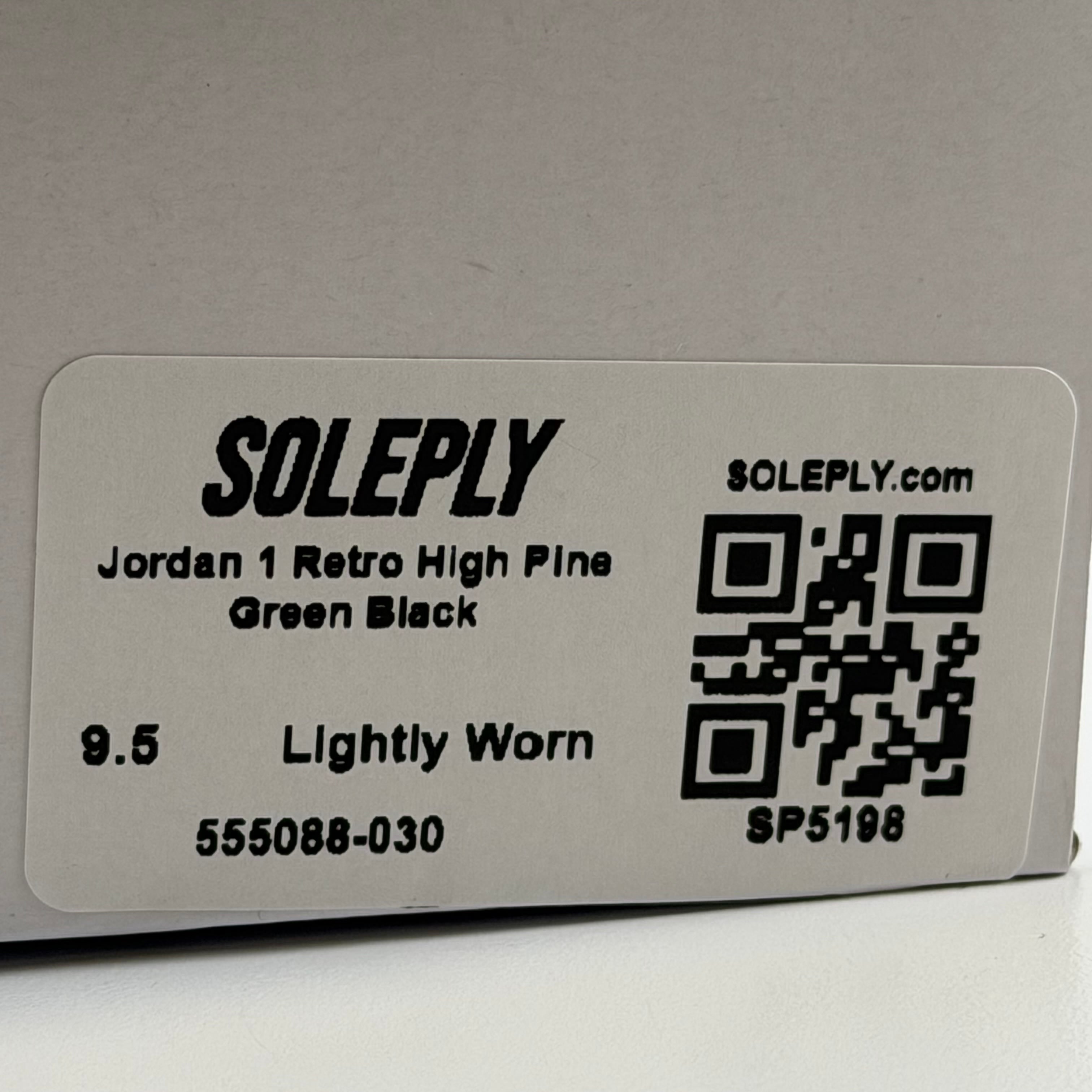 SP5198 Jordan 1 Retro High Pine Green Black