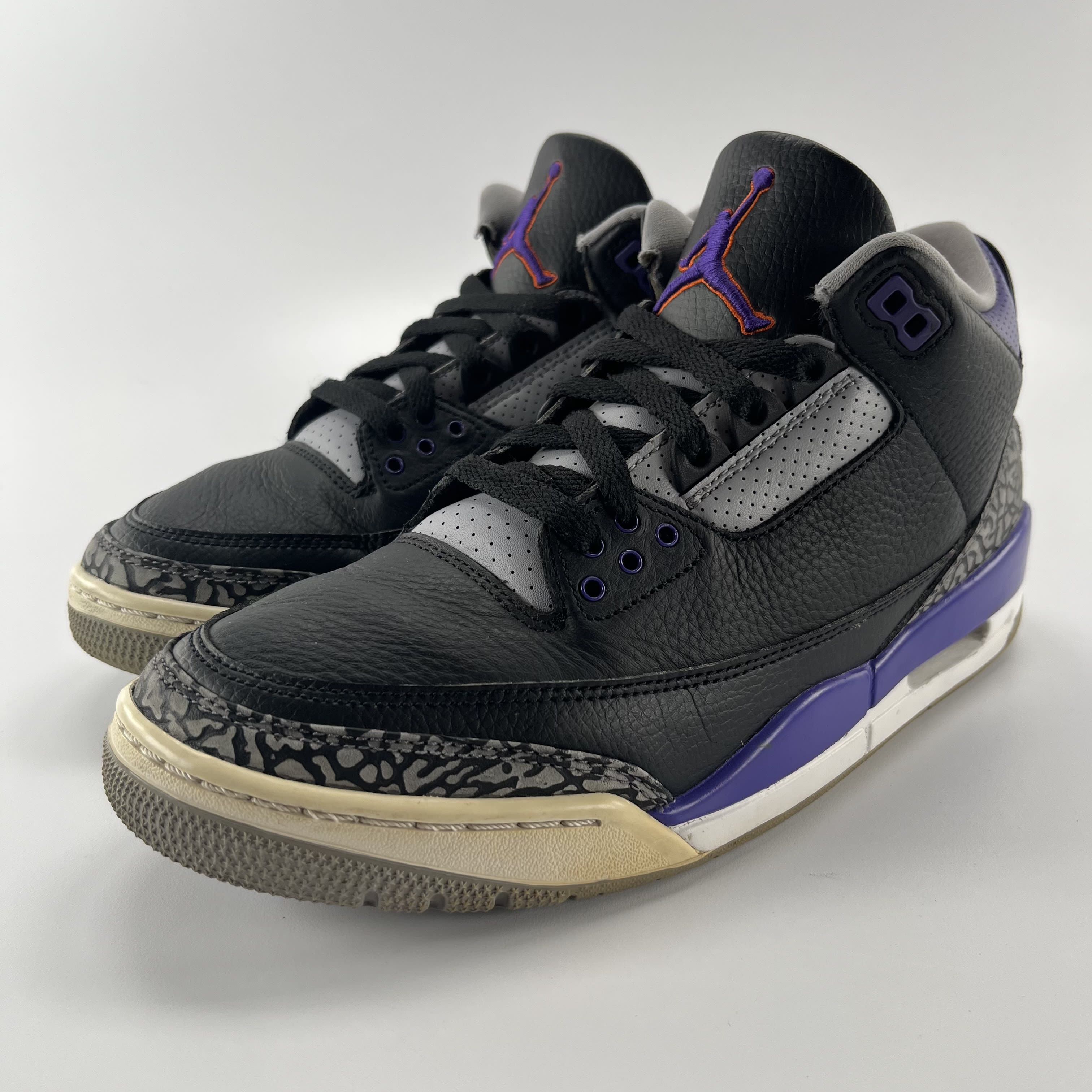 819636 Jordan 3 Retro Black Court Purple