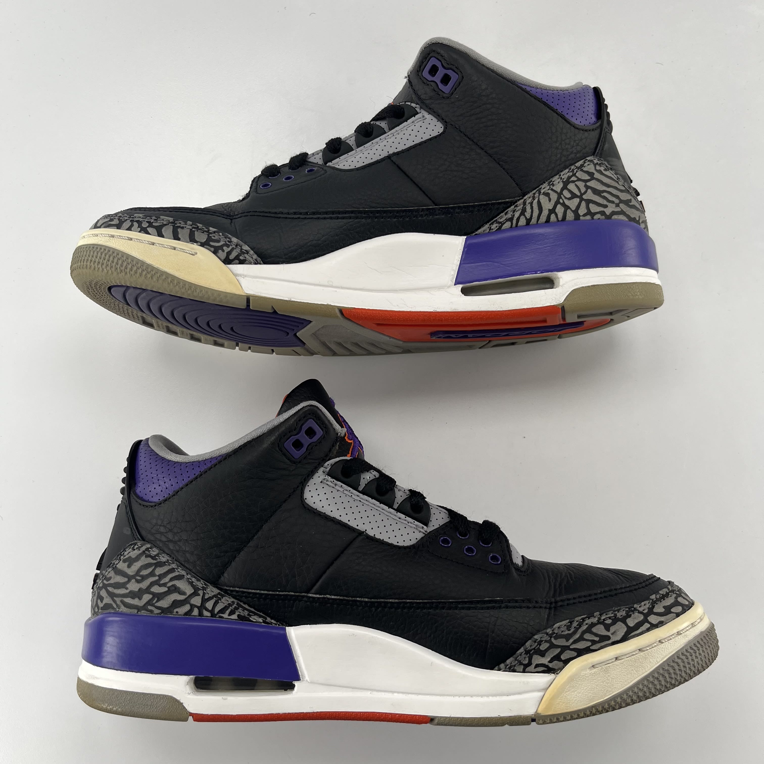 819636 Jordan 3 Retro Black Court Purple