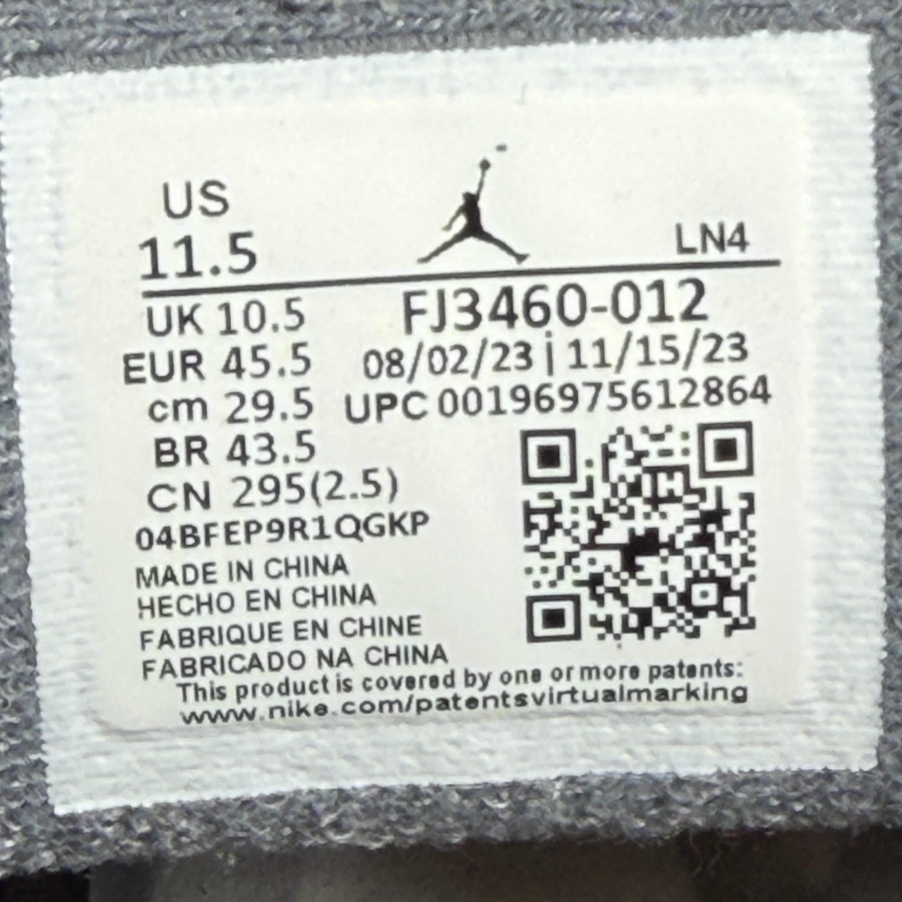 SP7112 Jordan 14 Retro Flint Grey