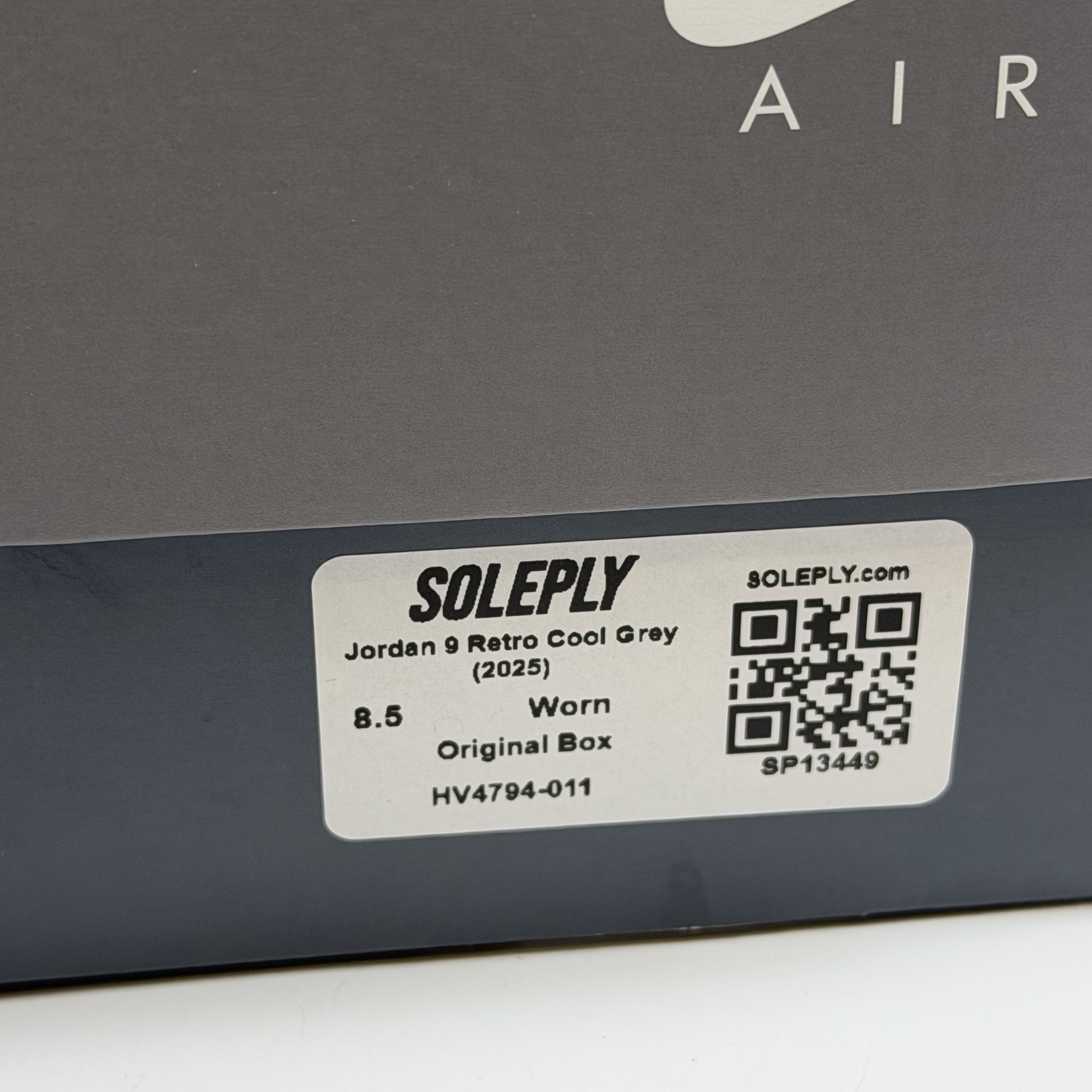 SP13449 Jordan 9 Retro Cool Grey (2025)