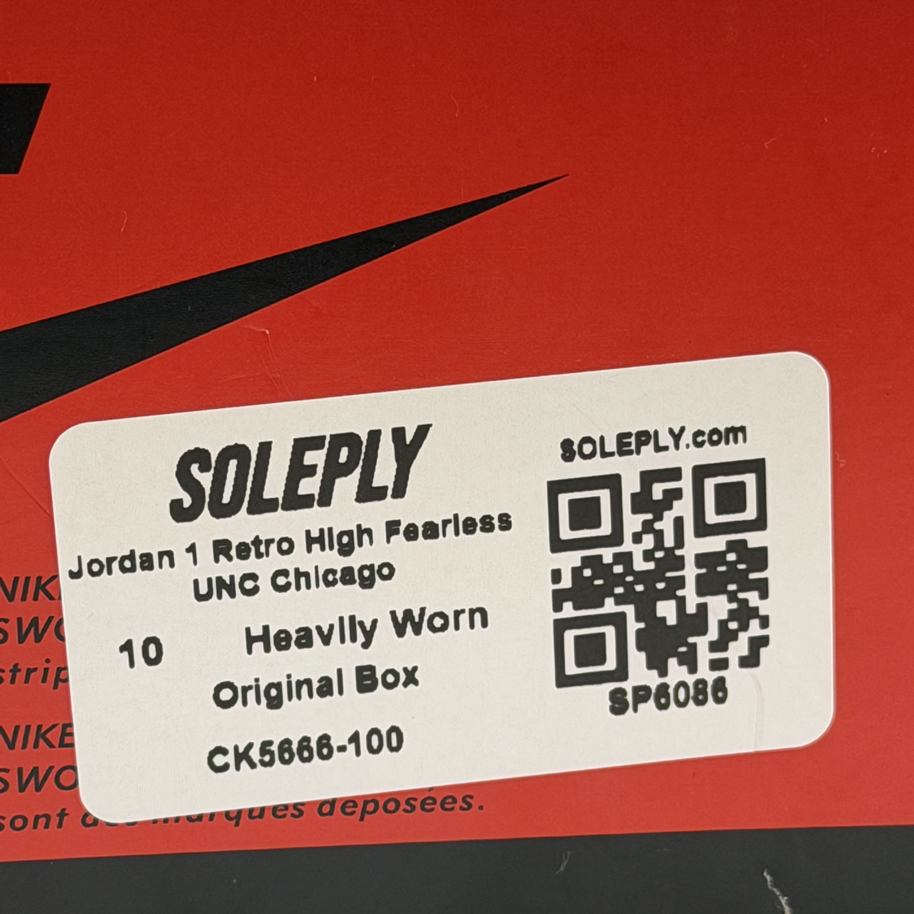SP6086 Jordan 1 Retro High Fearless UNC Chicago