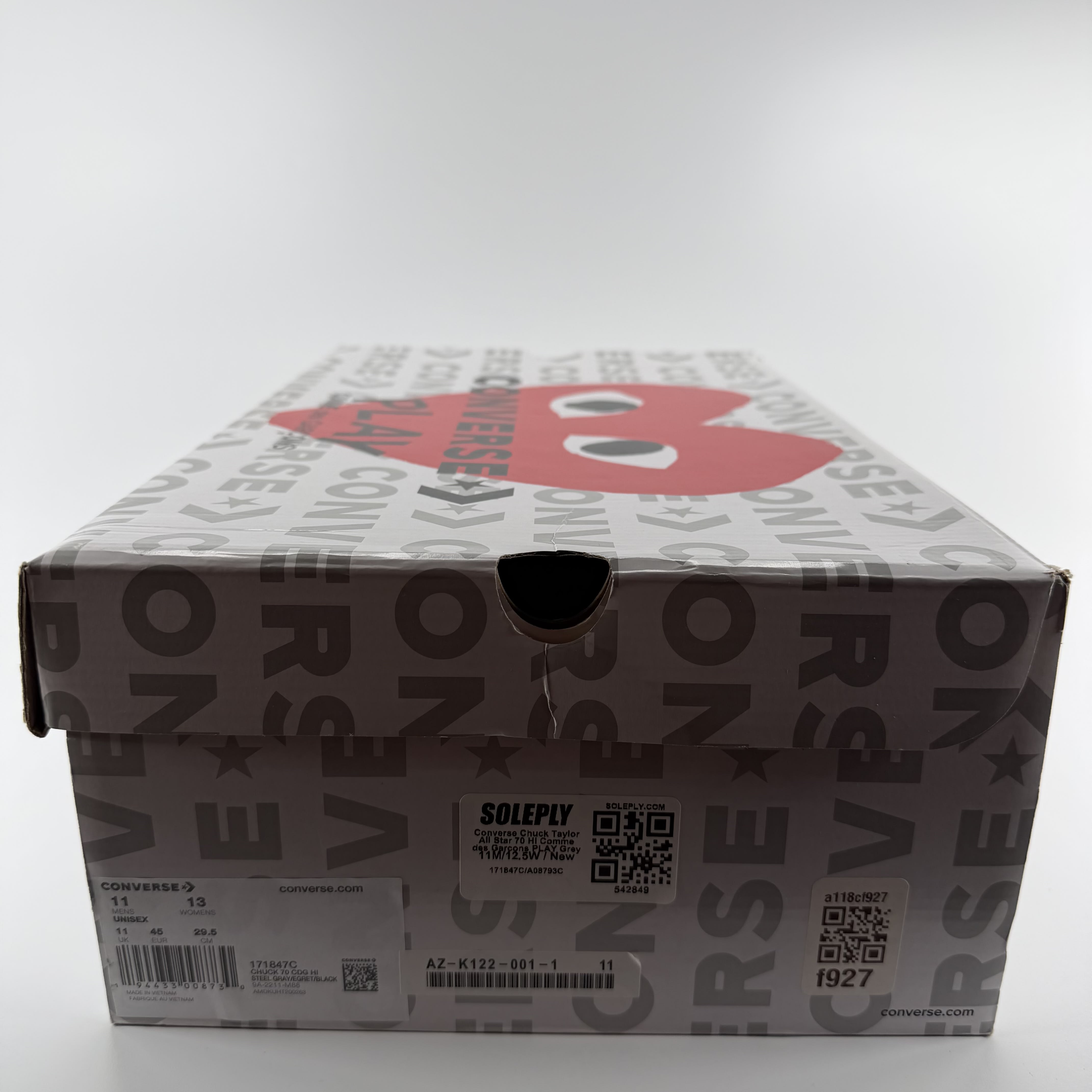 542849 Converse Chuck Taylor All Star 70 Hi Comme des Garcons PLAY Grey