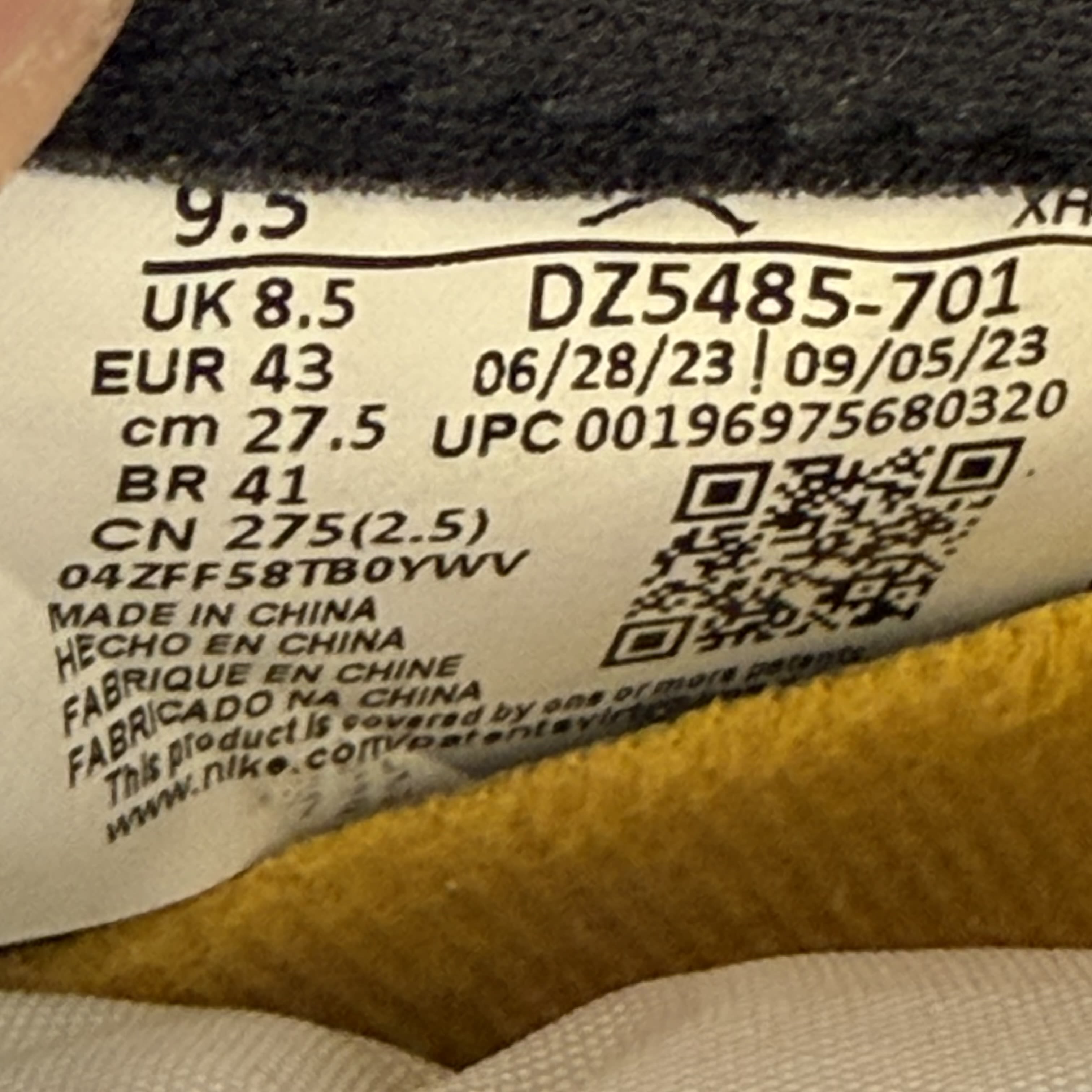 SP6262 Jordan 1 Retro High OG Yellow Ochre