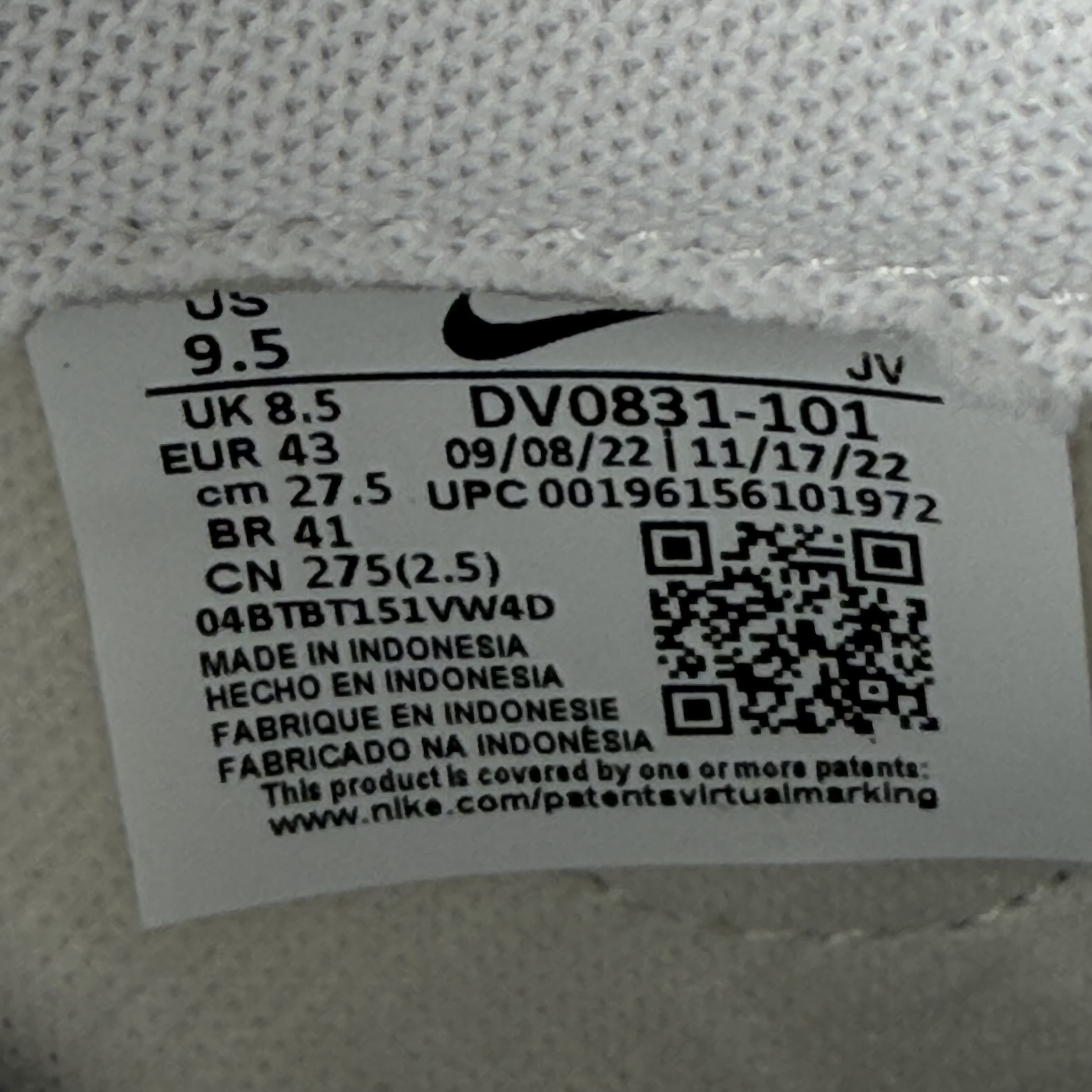 282625 Dunk Low 'Pure Platinum'