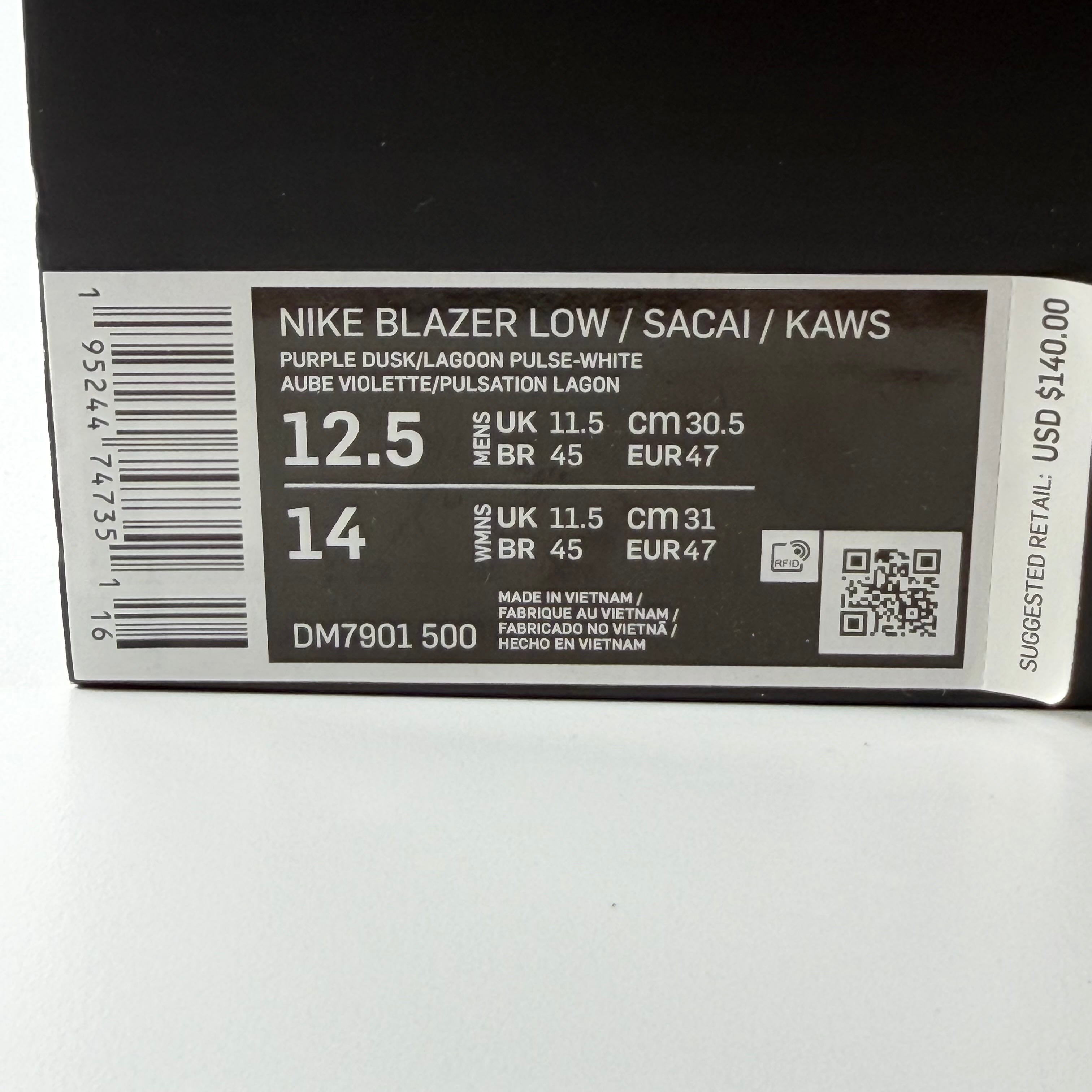 486165 Nike Blazer Low sacai KAWS Purple Dusk