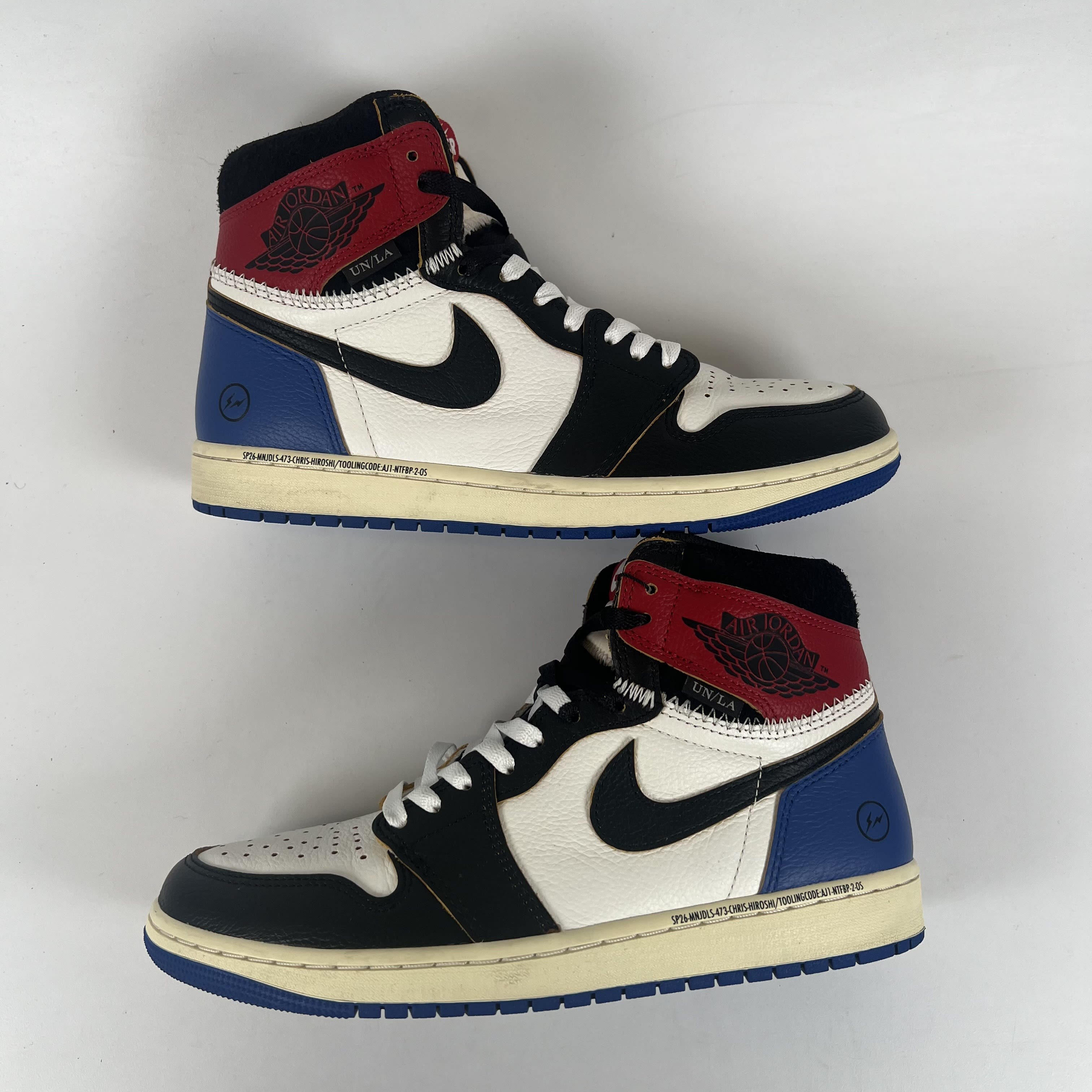 SP10283 Jordan 1 Retro High OG SP Fragment x Union LA Varsity Red Sport Royal