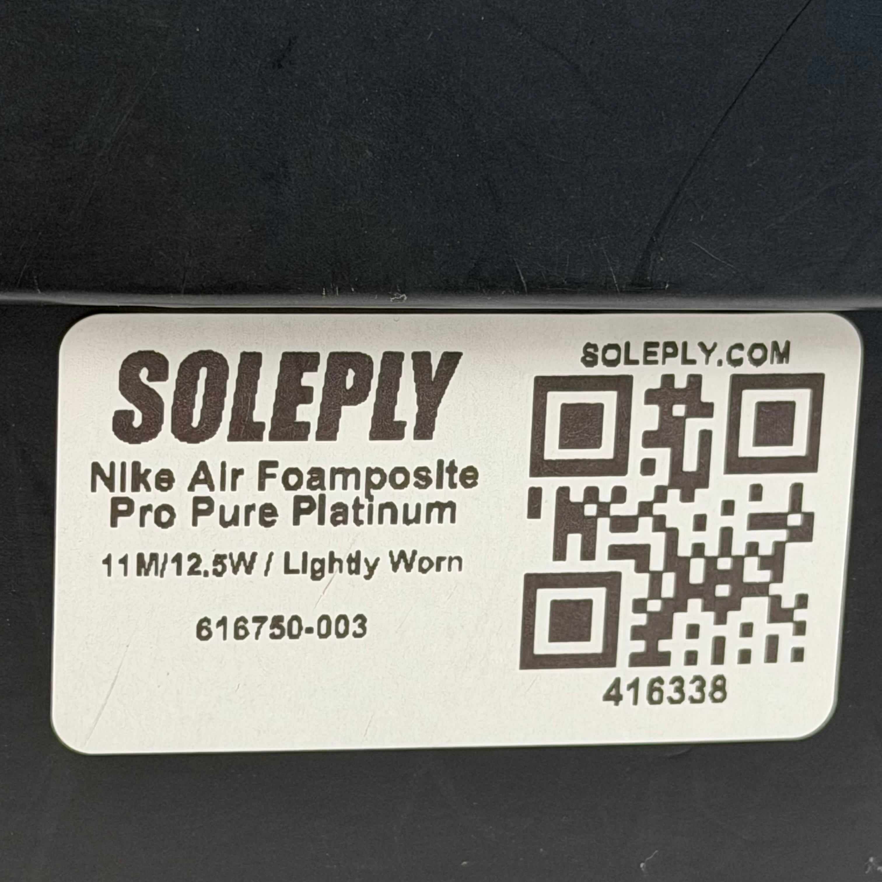 416338 Nike Air Foamposite Pro Pure Platinum
